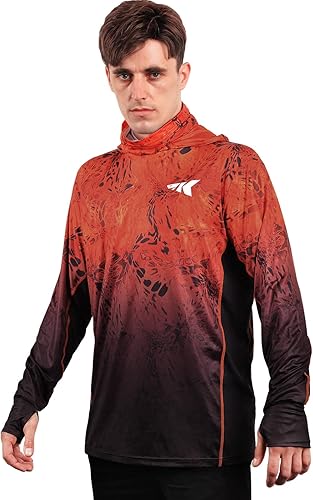 Vista 6 de KastKing - Sudadera con capucha para hombre, camisa de manga larga para pesca, camisa de protección UV UPF 50