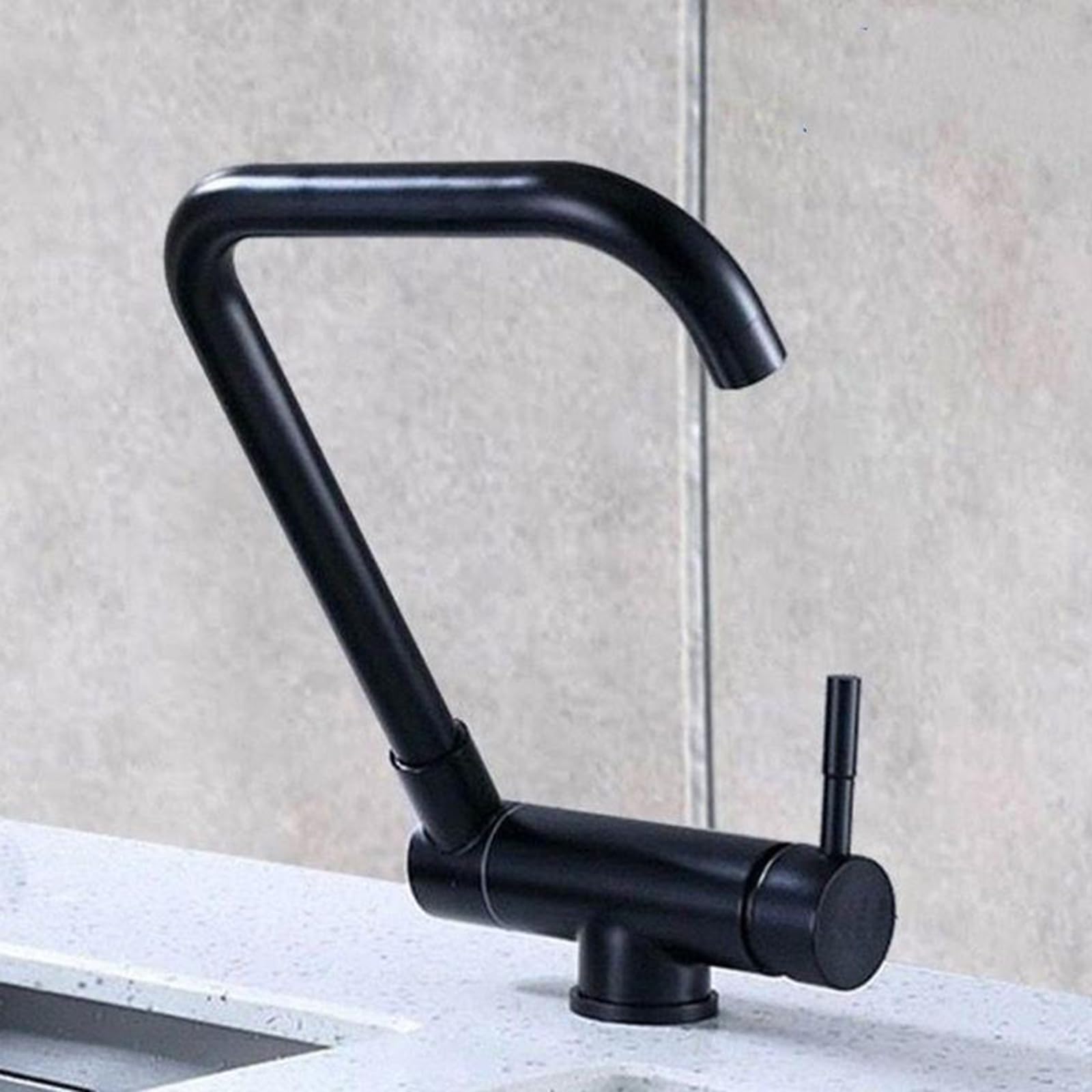 Generisch Wasserhahn Küche Mischbatterie Küchenarmatur verchromt klappbar für Wohnmobil Spülbecken Einhebel Küchenmischer ideal für die Fenstermontage