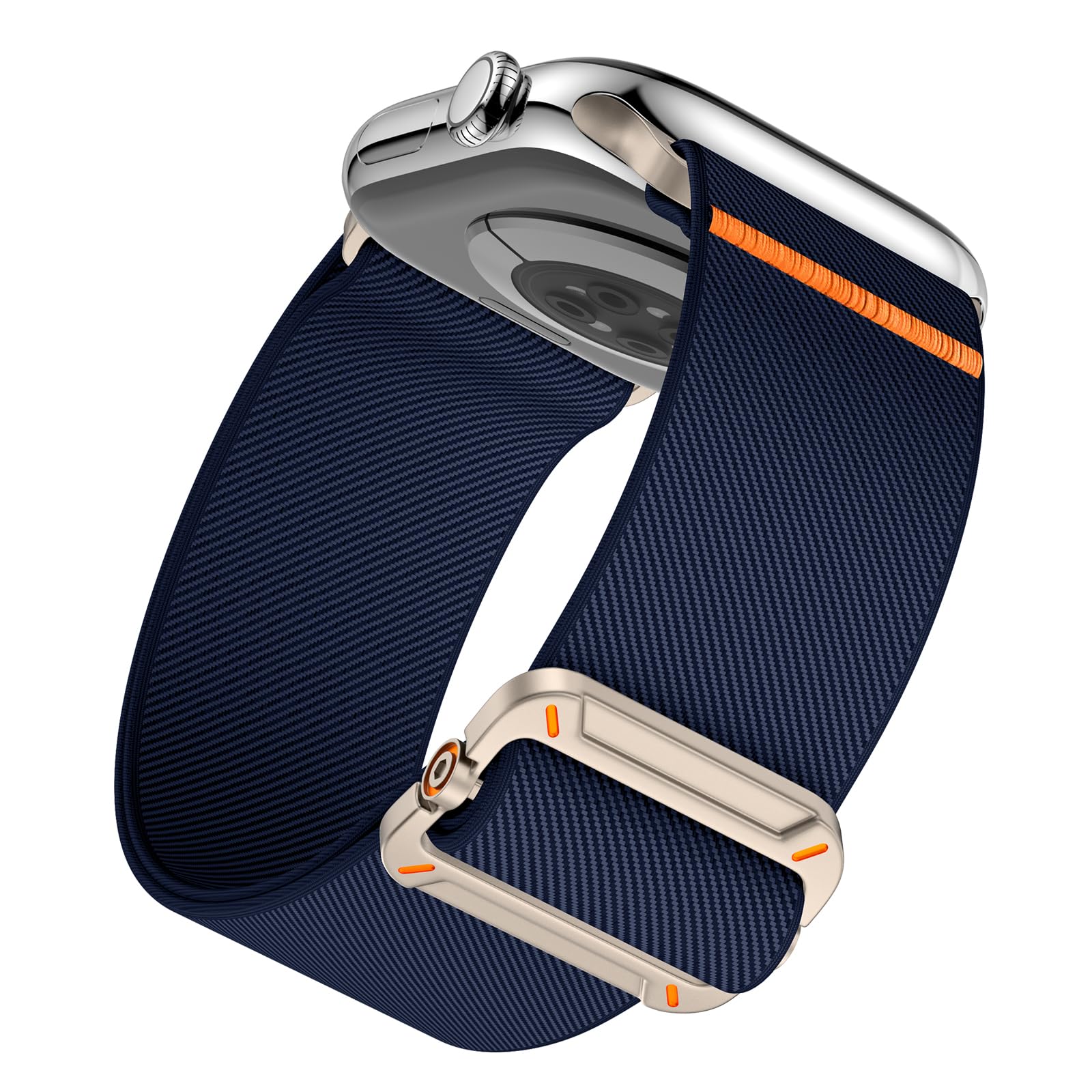 VEMIGON Sport Nylon Band Compatible with Apple Watch Series 9/8/7 (41mm/45mm) | Series 10 (42mm/46mm) | SE2/SE/6/5/4 (40mm/44mm) | Ultra 49mm | Series 3 38mm, Elastic Fabric Solo Loop Strap for iWatch-image-29