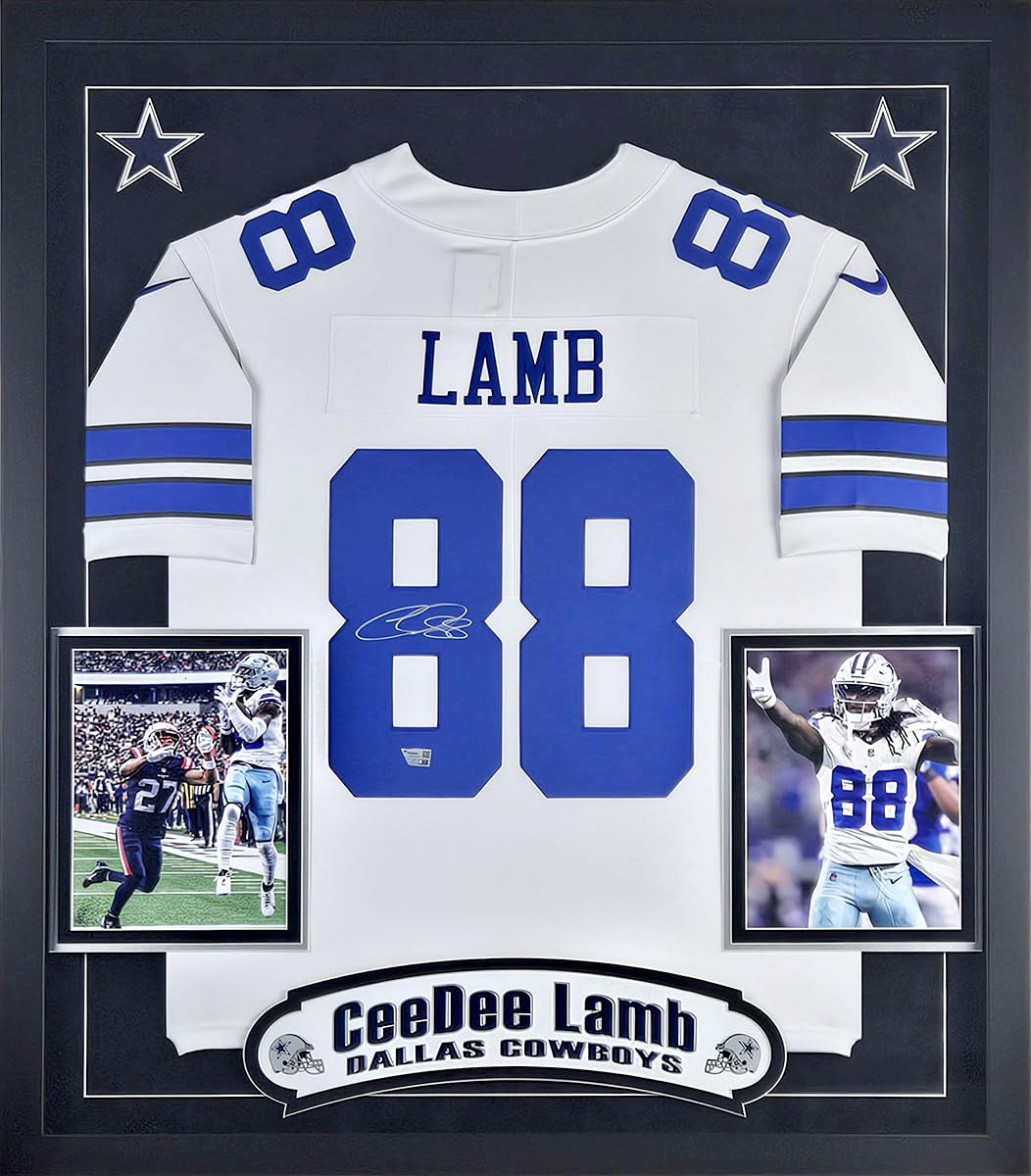 CeeDee Lamb Signed Autographed Dallas Cowboys Jersey Framed