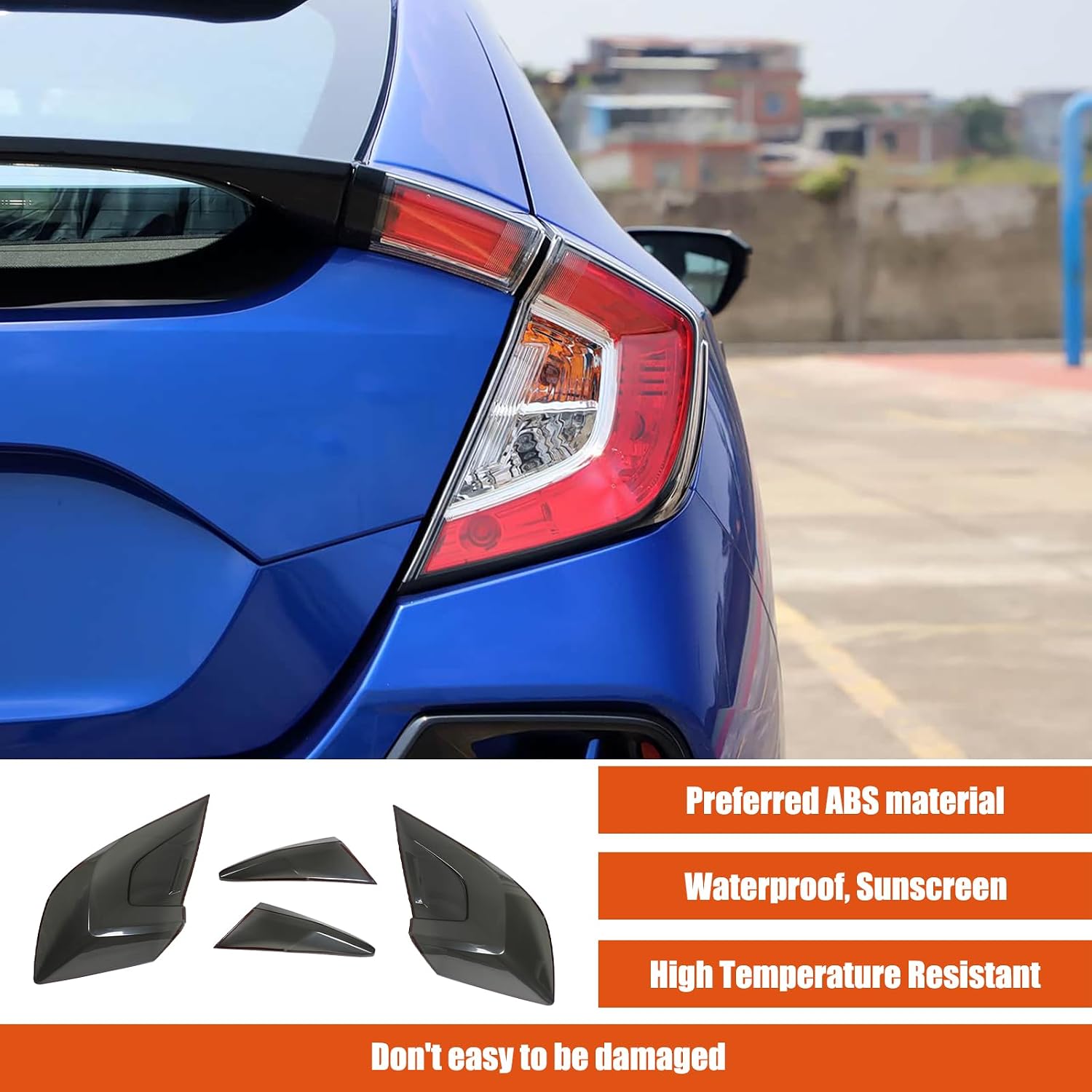 PIUGILH Tail Light Lamp Cover Fit for Honda 10th Gen Civic 2016-2021