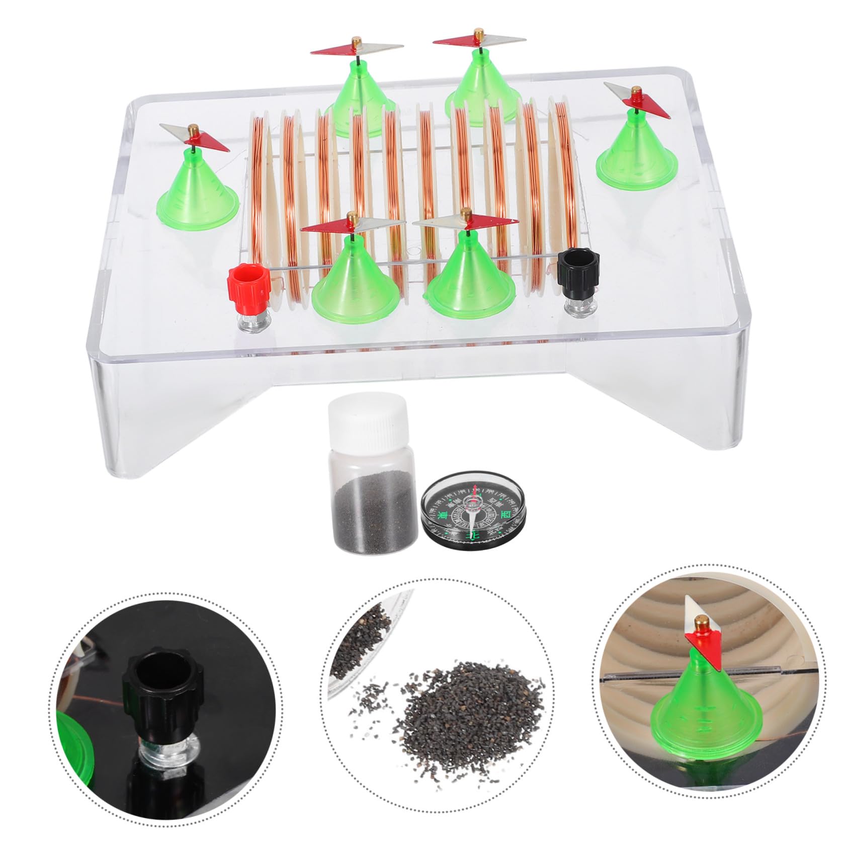 Cabilock Kit di Esperimenti di Elettricità Bobina di Induzione Elettromagnetica Attrezzatura per Progetti Scientifici Scolastici Materiale Didattico per Circuiti Fai da Te Kit
