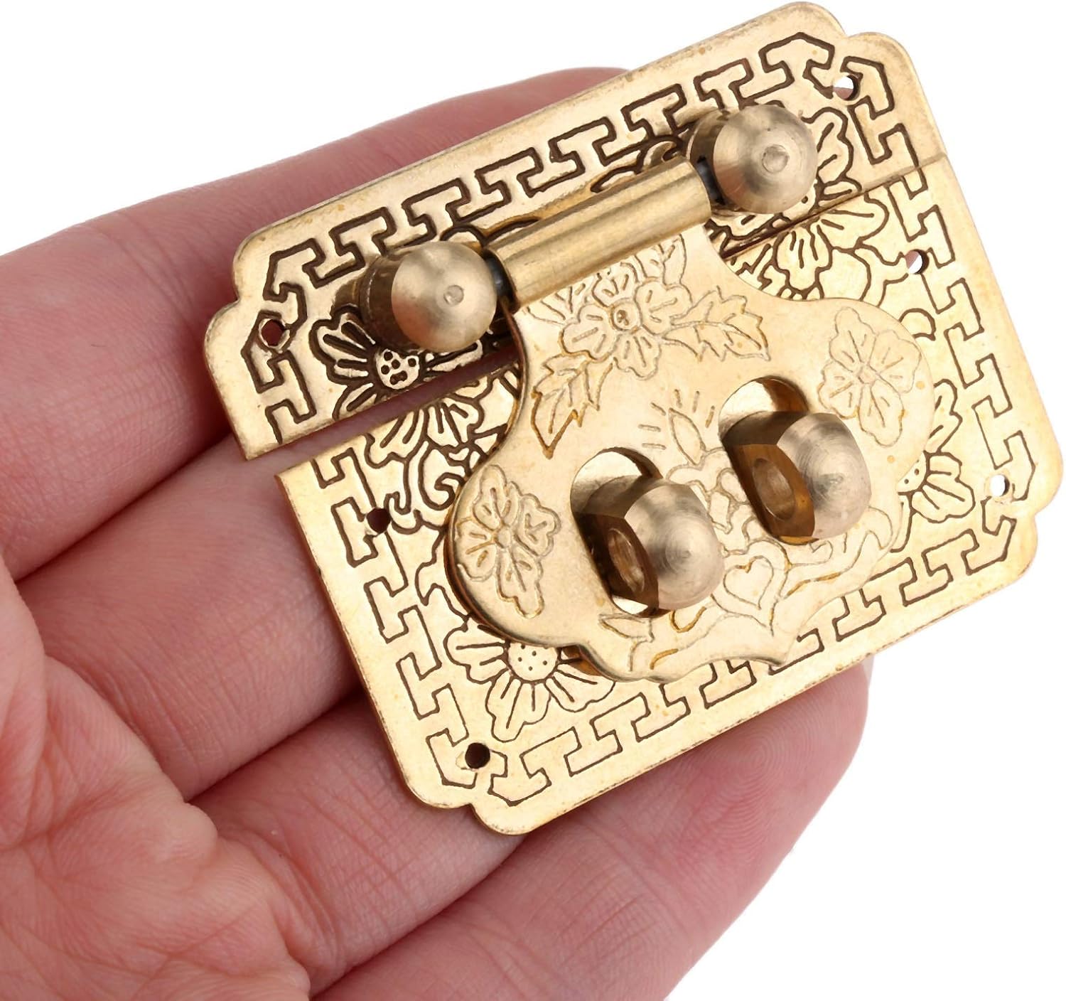 Chinese Antique Box Buckle,Antique Lock Buckle.1Pc 5040mm Antique Bronze Brass Box Hasp Lock Toggle Latch Buckles for Jewelry Box Suitcase Clip Clasp Furniture Hardware