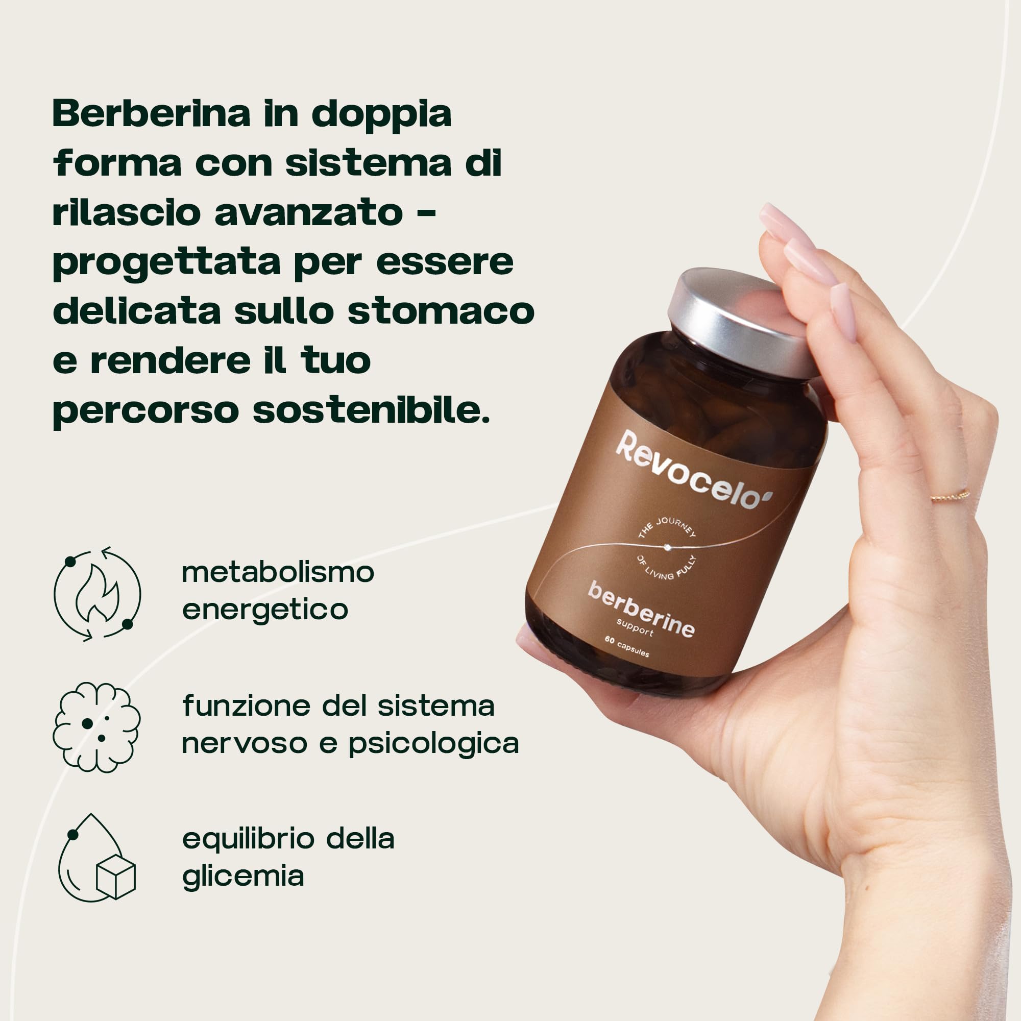 Berberina liposomiale + diidroberberina, delicato sullo stomaco, 1 capsula al giorno in capsule resistenti agli acidi, con cromo picolinato e tiamina, 60 capsule vegane