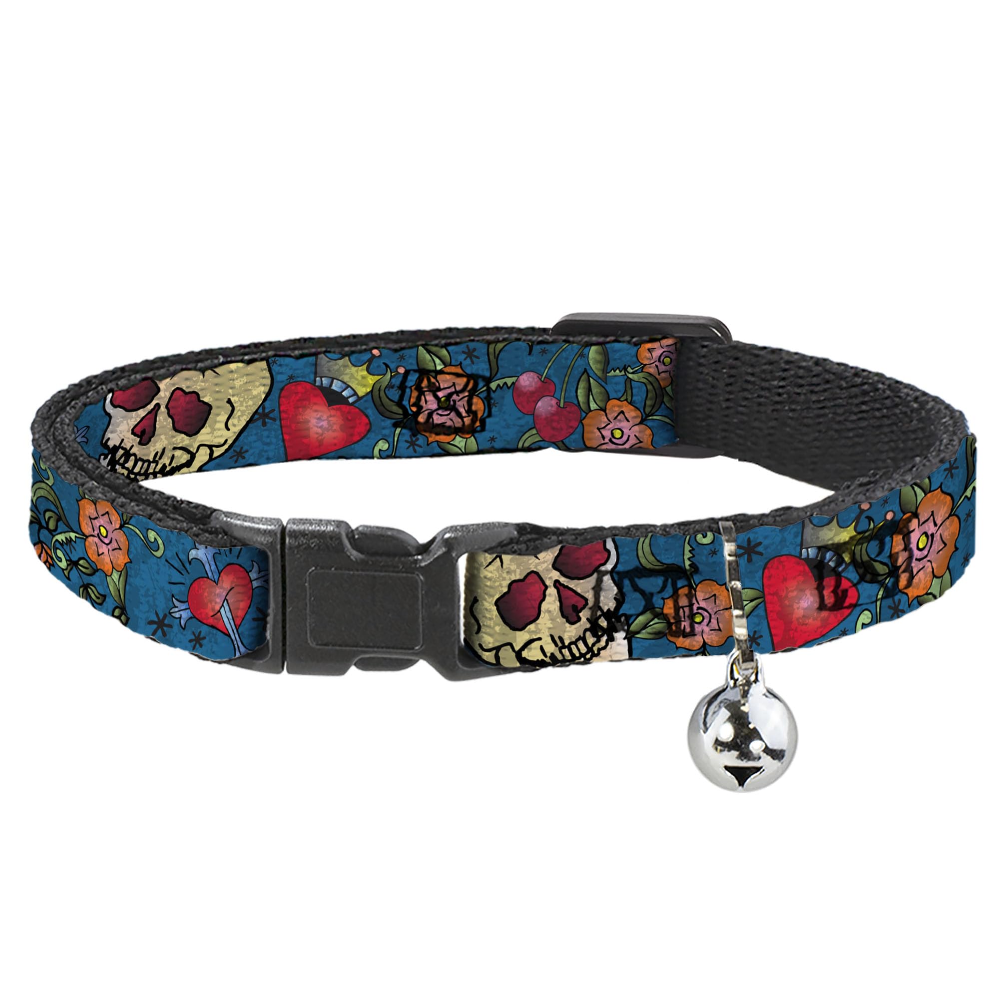 Collar de gato breakaway ajustable azul Buckle-Down para mascotas