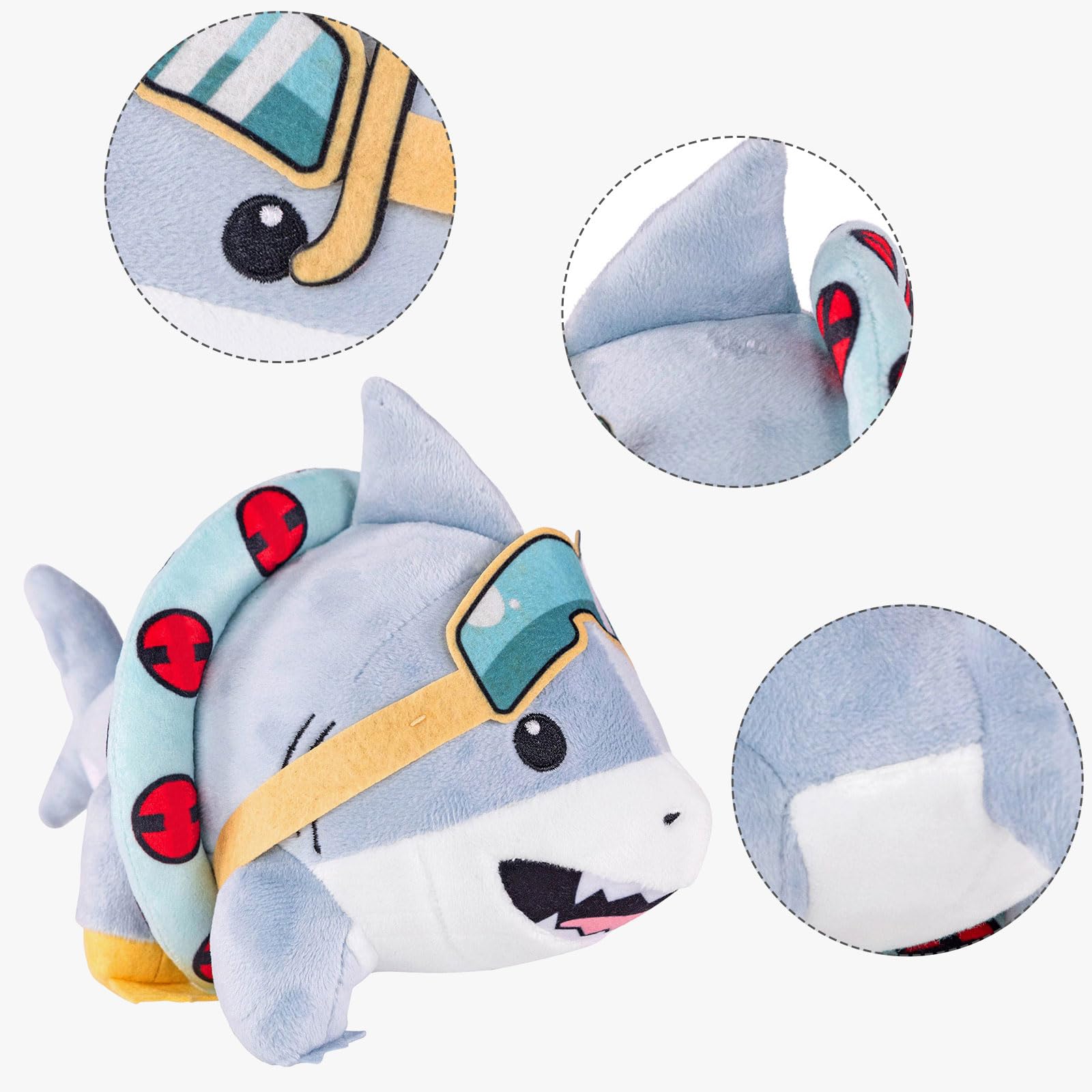 Peluche Requin Jeff The Land – Poupée Douce En Coton PP – Oreiller Mignon – Cadeau Anniversaire