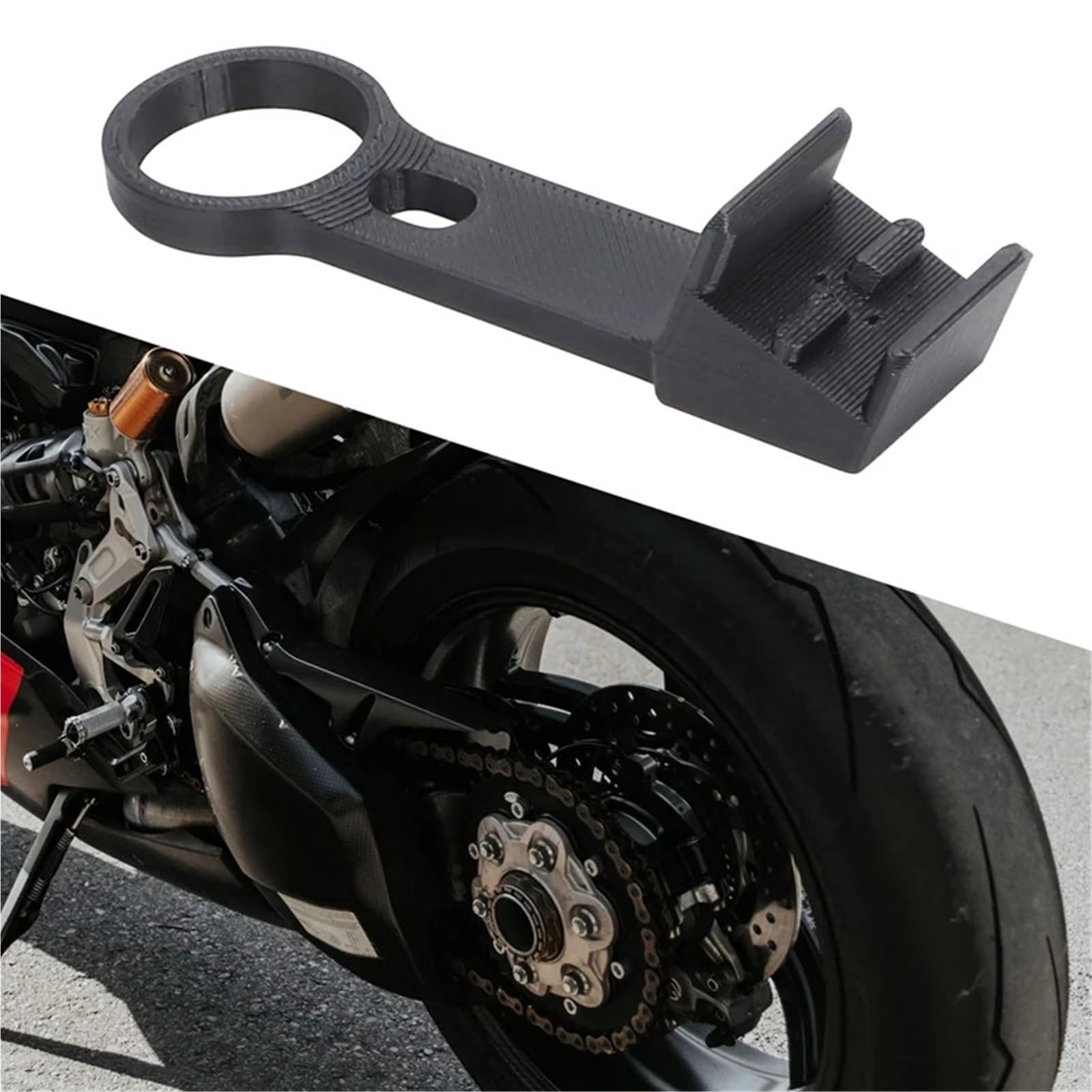 osłona zębatki motocykla Ulepszony do 520 Olejarka do łańcuchów przekładniowych Spray-on Auxiliary ABS Plastic Motorcycle Chain Oiler Tool Kit osłona łańcucha