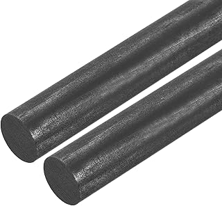 sourcing map Varilla de grafito, varilla de agitación de grafito, varilla de carbono de 250 x 20 mm, color negro para electrodo, fundición de fusión, crisoles, paquete de 2