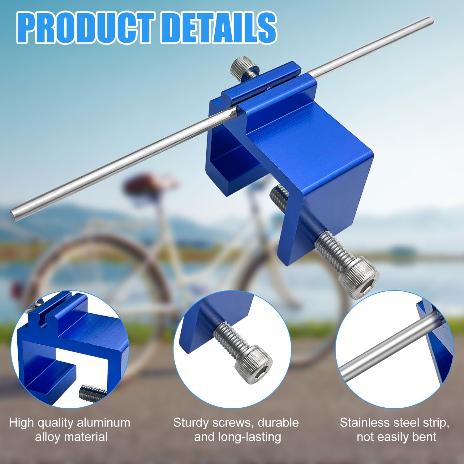 Set di 3 attrezzi per l'allineamento della catena, per moto, con catene per biciclette, rivetti e pinze per lucchetto, set di riparazione per moto, ATV e biciclette