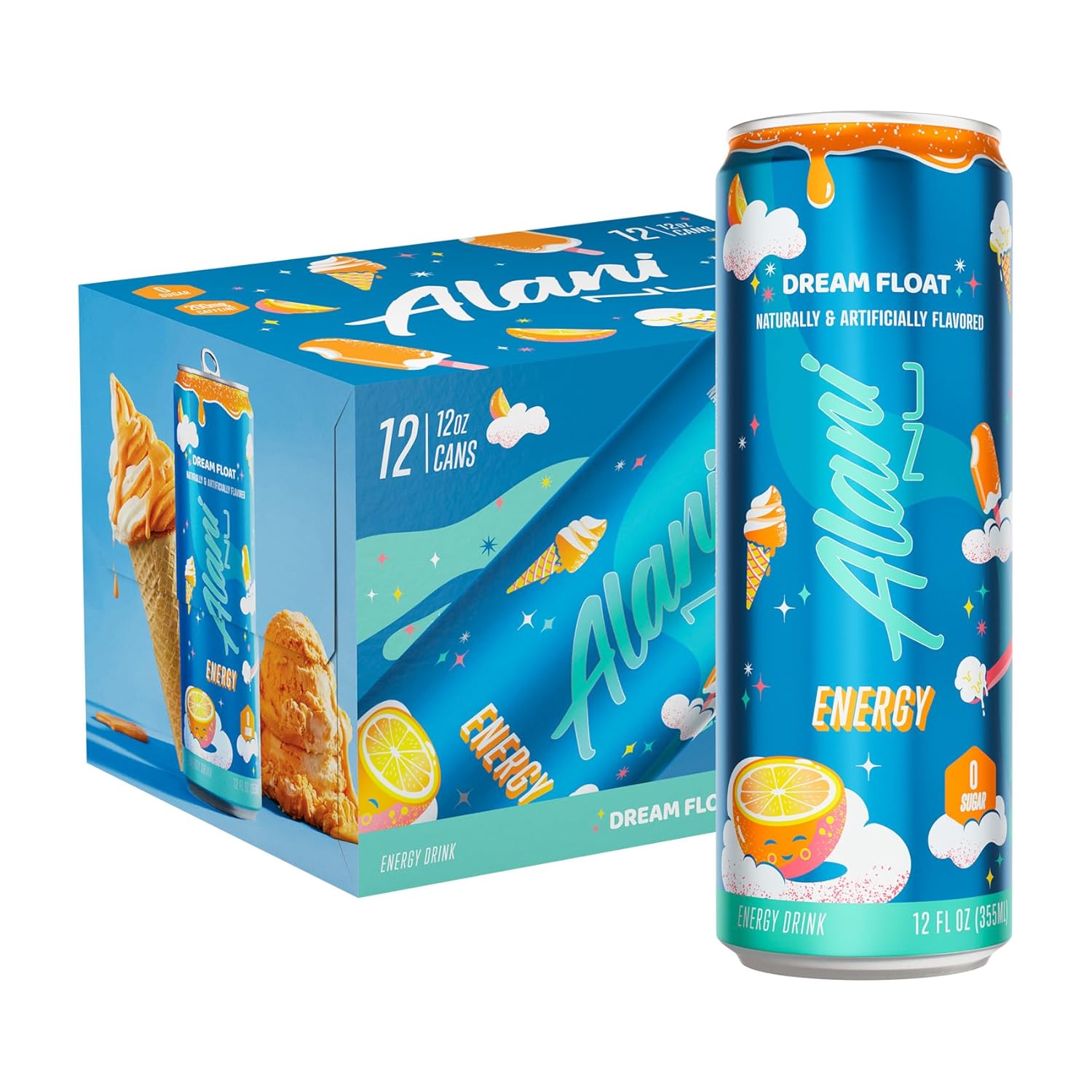 Alani Nu Energy Drink Dream Float 12 Cans Grocery & Gourmet Food