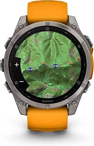 Miniatura 2 de Garmin Fenix 8 Premium Multisport GPS Reloj inteligente para correr, 47 mm | AMOLED, Certificado para buceo, linterna incorporada | Titanio con