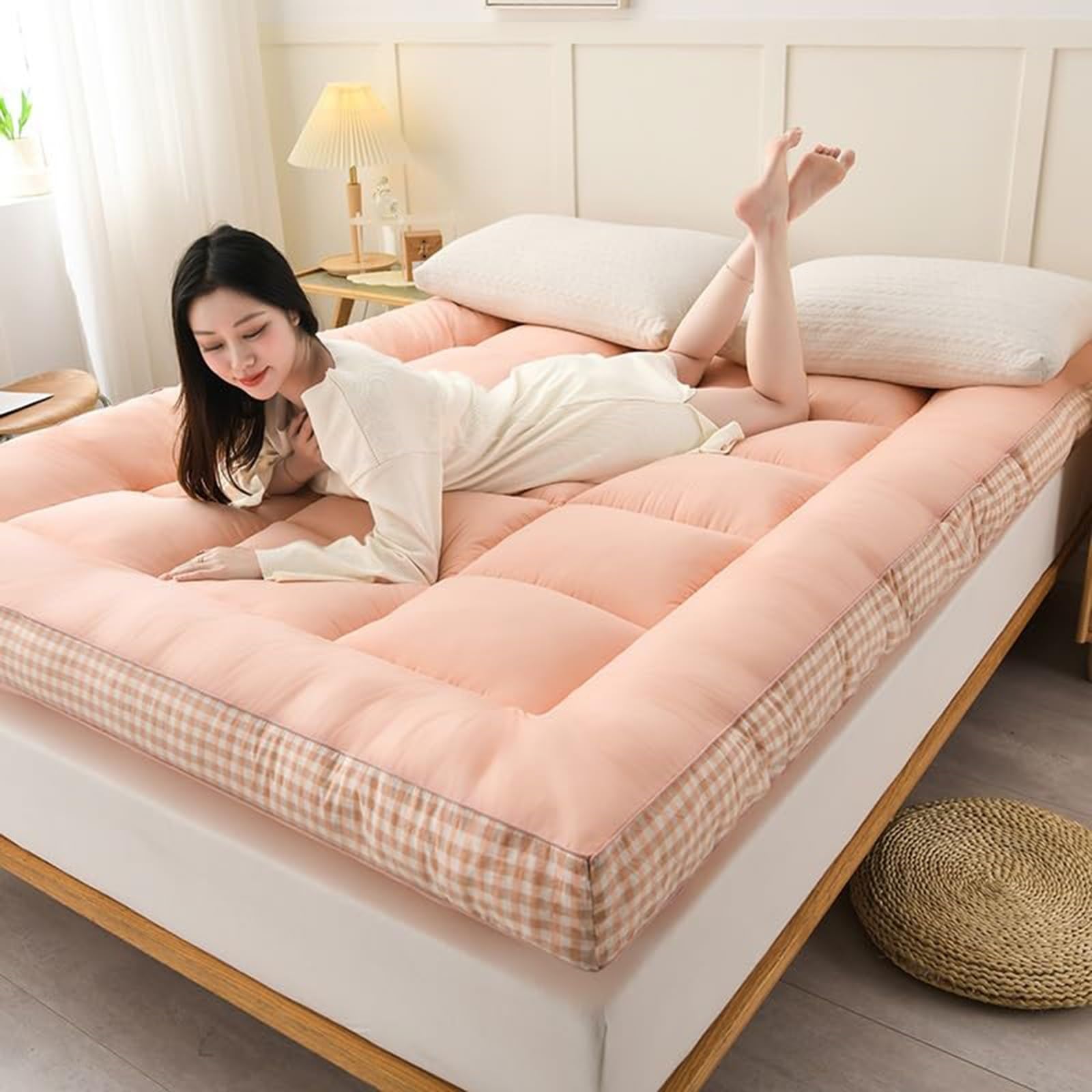 Ultradicke Matratze Im Japanischen Stil, Bodenmatratze, Faltbare Tragbare Schlafsaal-Isomatte, Futon-Matratze In Voller Größe, Gäste-, Sofa-Reisematratzen(A,90x200cm)