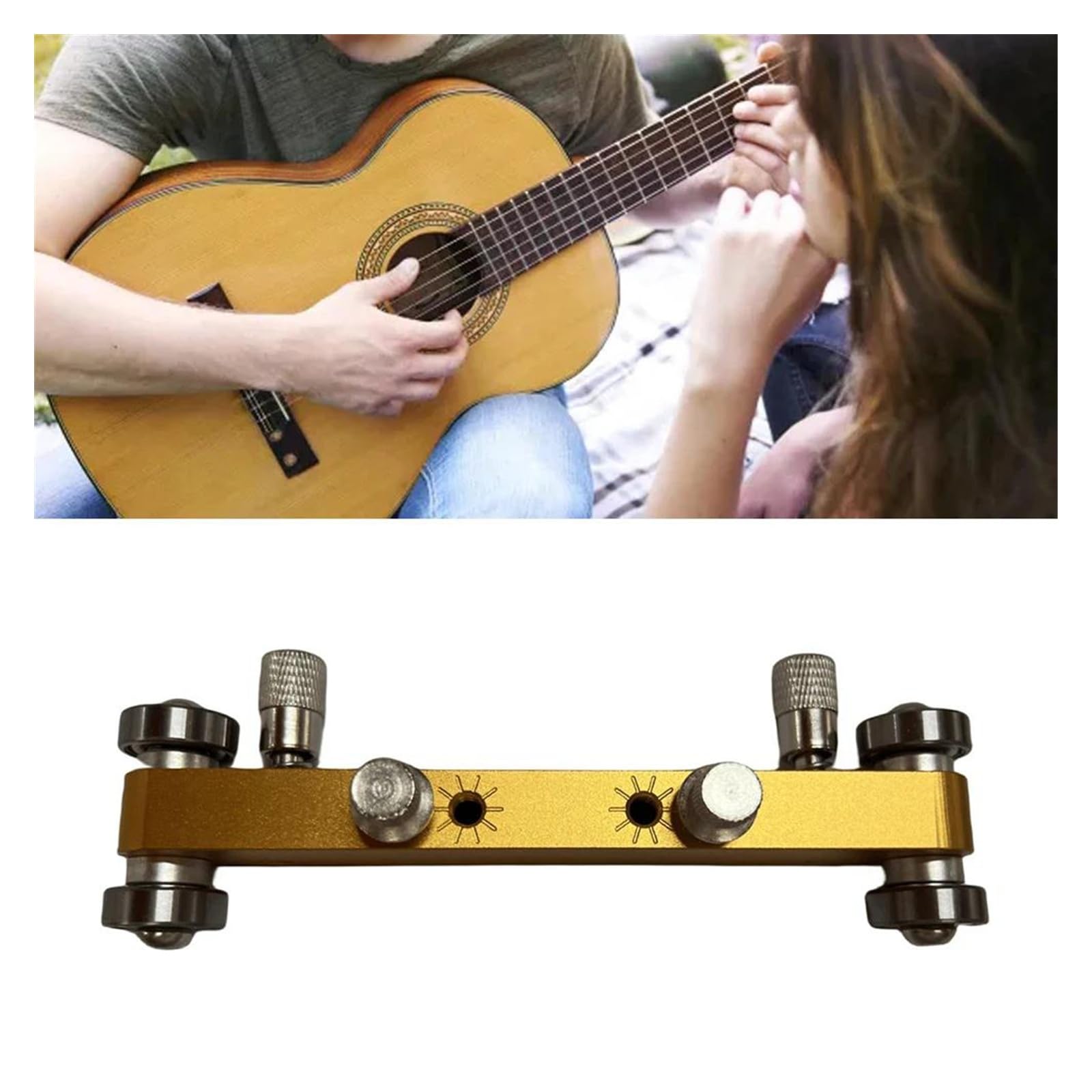 Herramientas de guitarra Herramienta de recorte de piezas de guitarra ajustable para lijar puentes