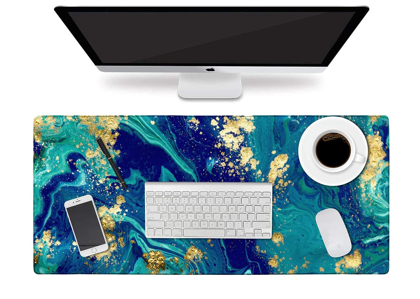 Handcuffs Extended Gaming Mouse Pad Laptop Desk Mat Large Mousepad (Marble Lous Fierce) (B092TM989N) Amazon Price History, Amazon Price Tracker