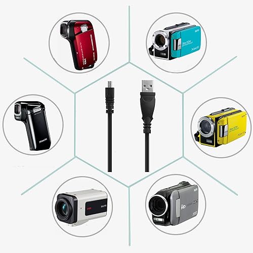 Miniatura 6 de SLLEA Cable de carga USB mini 8 pines de 3.3 pies para Nikon Coolpix P50 S520 S230 S220 S3500 P500