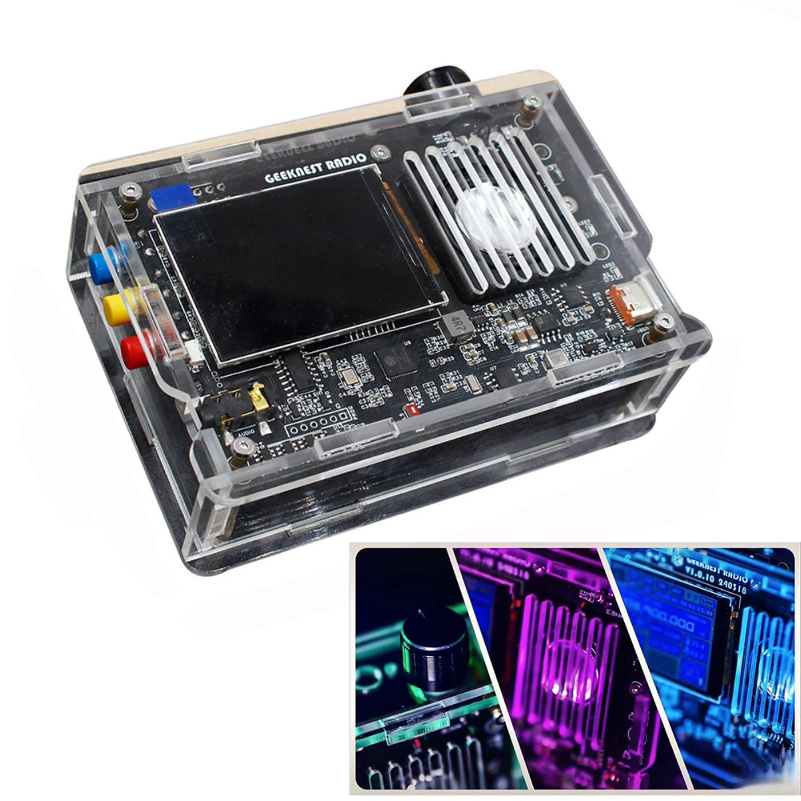 DIY Allband-Radio V5A Kit, FM AM SW SSB LSB USB Luftfahrt Bandempfänger, digitaler Analogausgang mit DAB-Tuner für Elektronik-Enthusiasten (Paket 1)