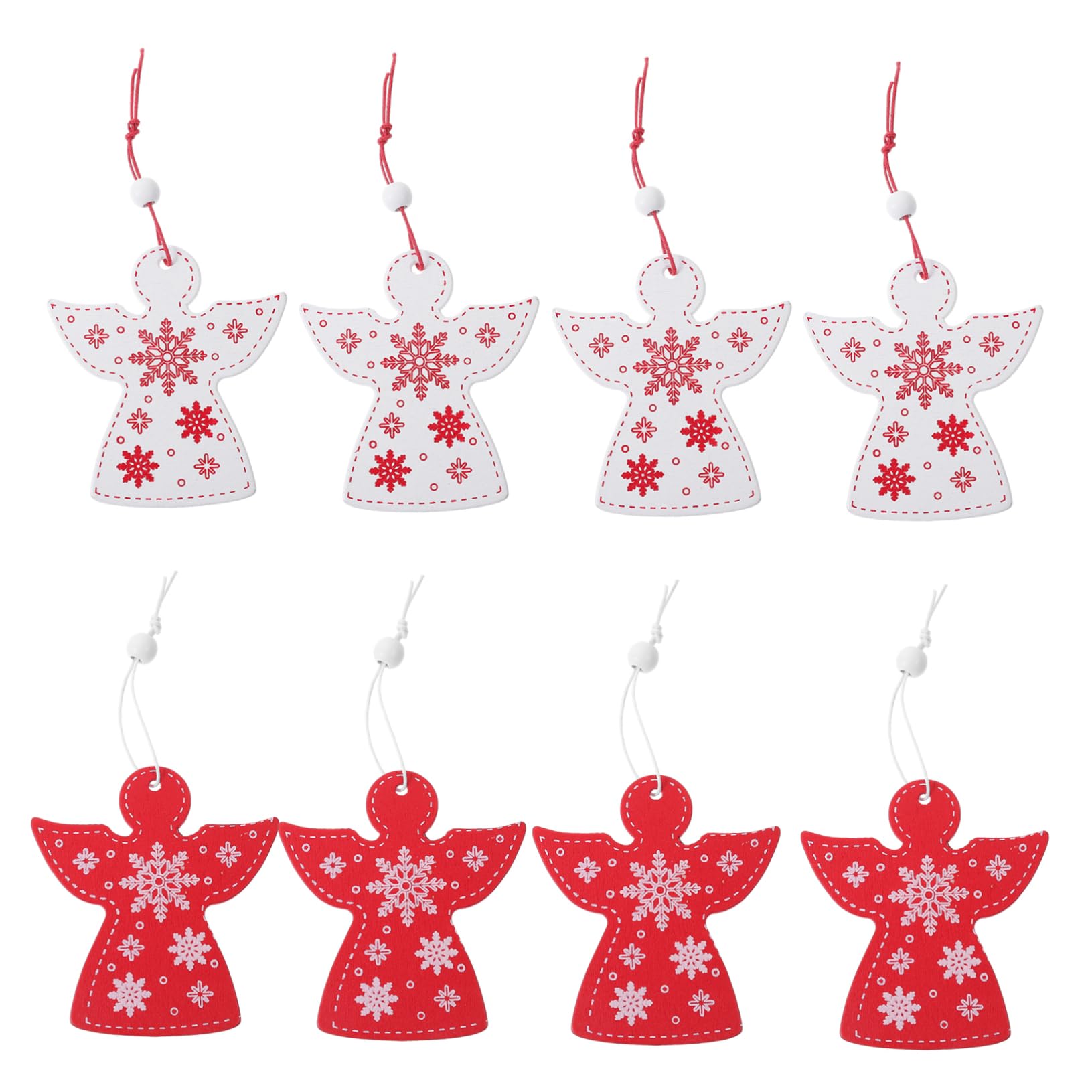 SEWACC 100piezas Adornos Colgantes De Ángel De Madera Para Decoración De Árbol De Navidad y De Invierno Decoraciones Navideñas Para y Jardín