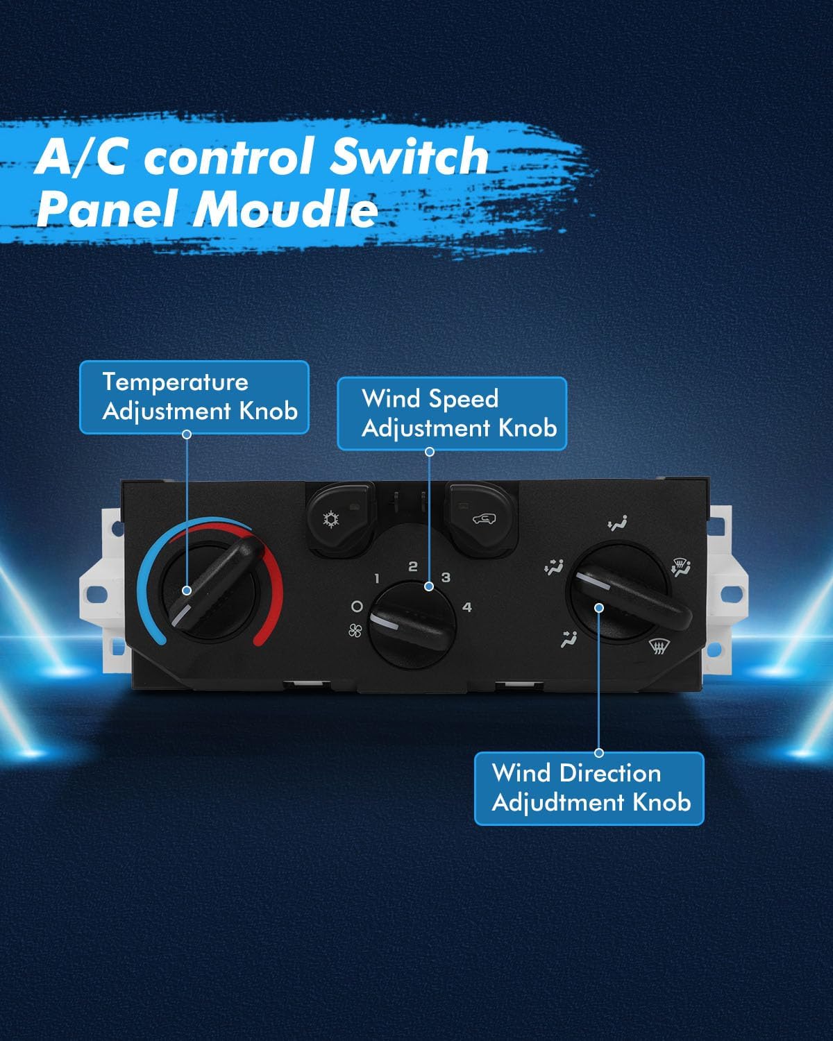 ECCPP 655-01610 Climate Control Module AC Heater Climate Control Panle Switch 2004-2012 for Chevrolet Colorado 2004-2012 for GMC Canyon