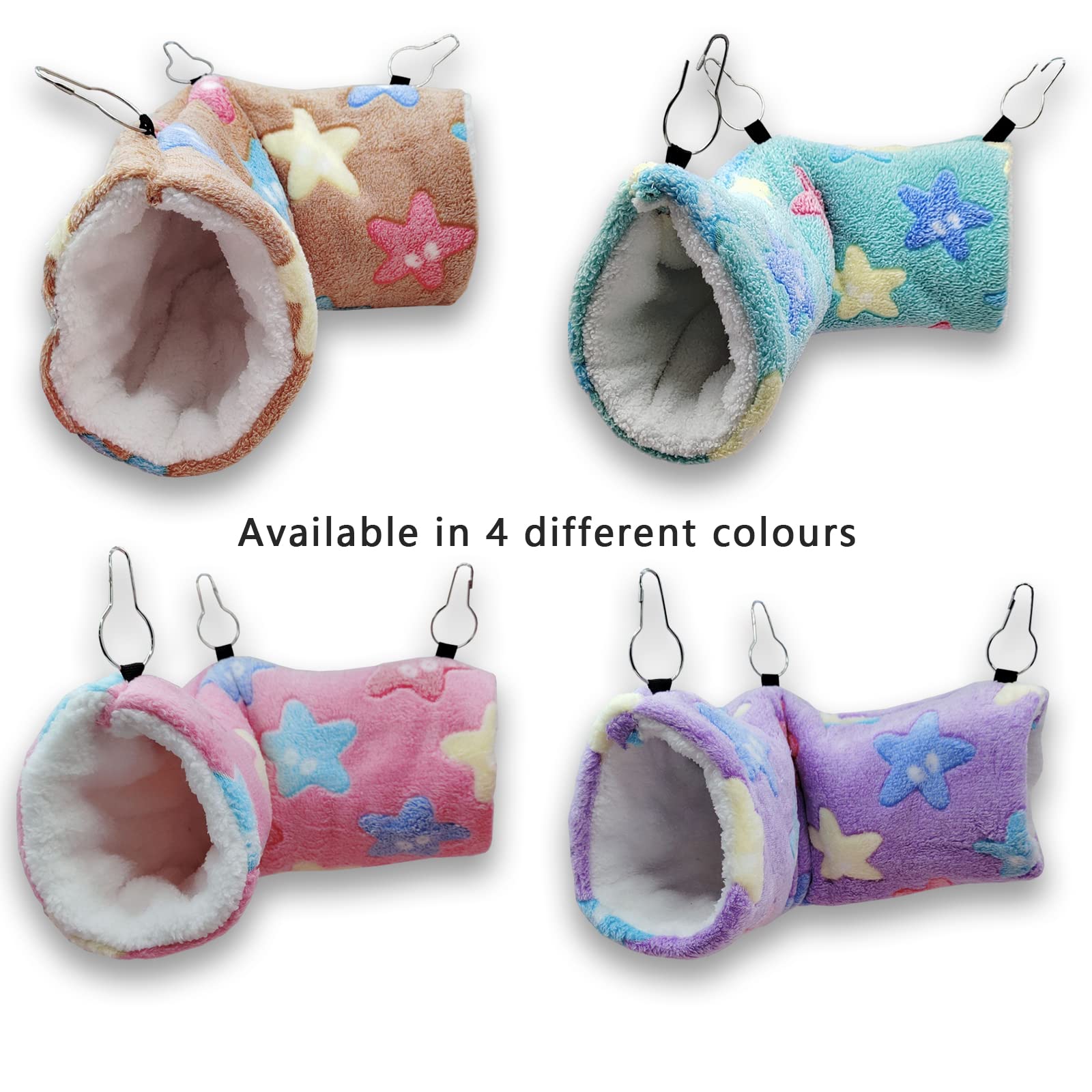 QeeHeng Hamaca para Ratas de hurón de Conejillo de Indias, Cama de túnel Colgante de Conejillo de Indias, Hamaca para Mascotas para Animales pequeños, Hamster, Chinchilla, Planeador de hurón,marrón — view 6