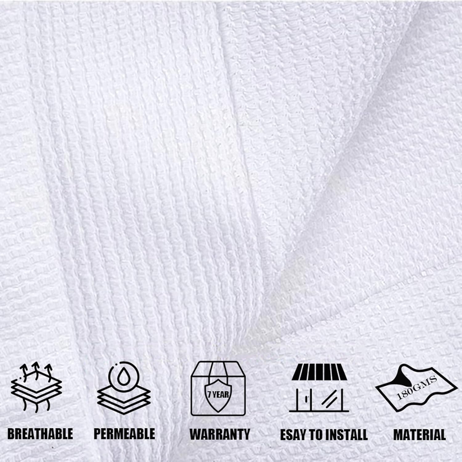 90% White Shade Cloth, 6.6 x 10 FT Sun Shade Sails for Patio, Garden, Greenhouse, Plant, Chicken Coop, Dog Kennel, Backyard, Balcony