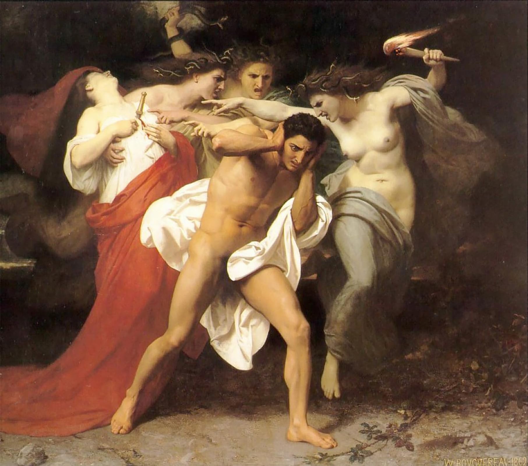 SERENDIPITP Vintage Picture Print on Canvas Wall Art Poster Before the Bath by William Adolphe Bouguereau Artwork Print Poster for Wall Decor 60x90cm