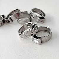 Vista 4 de Abrazaderas de cincha PEX de 1/2 pulgada, anillos de crimpado de acero inoxidable 304 abrazaderas para conexiones de tubería PEX (60)