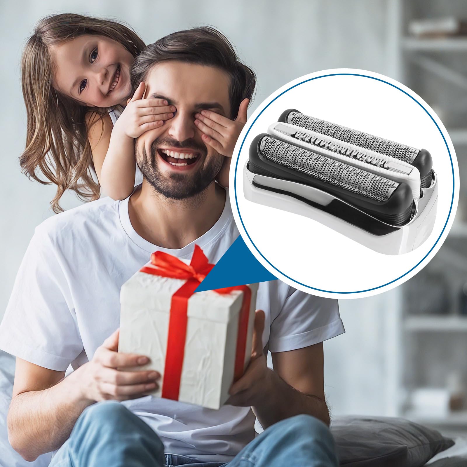 32S Series 3 Tête de rechange compatible avec tous les rasoirs Braun S3, S3 32S Foil & Cutter, feuilles de rasoir électriques humides et sèches pour 3010s, 3040s, 3080s, 310s, 320S, 330S, 340S, 380S
