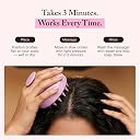 Silicone Scalp Massager Shampoo Brush Pink | Hair Massager for Hair Growth, Dandruff Removal, Blood Circulation | Exfoliate gallery image