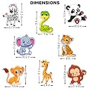 Zyozique Jungle Safari Birthday Decoration Kids,Animal Birthday Party Decoration Paper Bunting Banner with Balloons, Cake Topper,Foil Balloons, Cardstock Cutout,Glue & Arch Kit (Pack of 68) gallery image