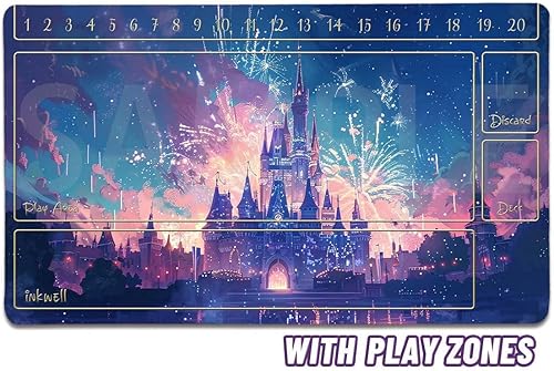 Miniatura 8 de Lorcana Powerline TCG - Alfombra de juego antideslizante de 24 x 14 pulgadas, con bolsa de alfombrilla y borde cosido, sin zona de juego, GFA