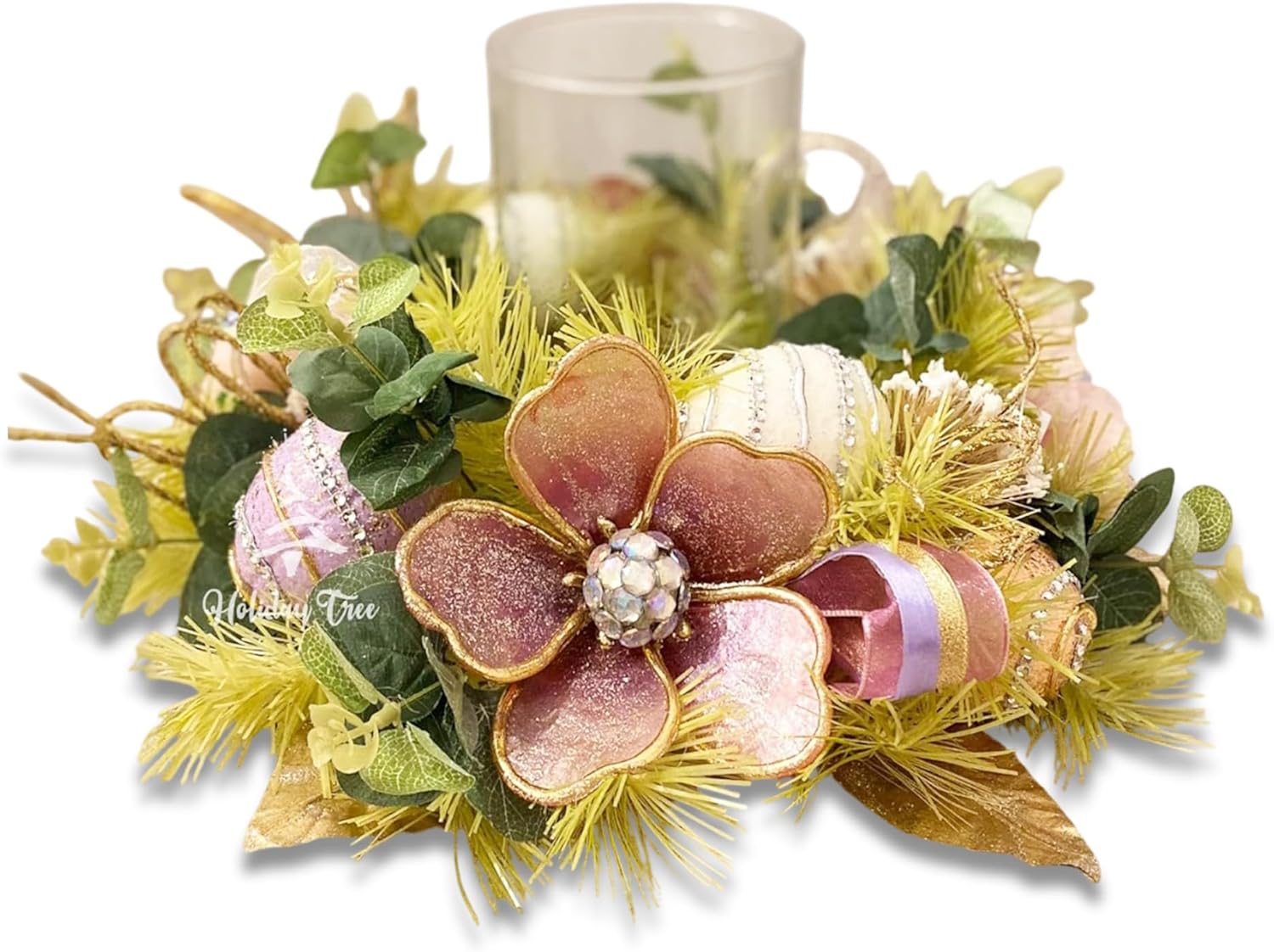 Easter Elegant Tabletop Hurricane Premium Easter Decorations- HOLIDAY TREE