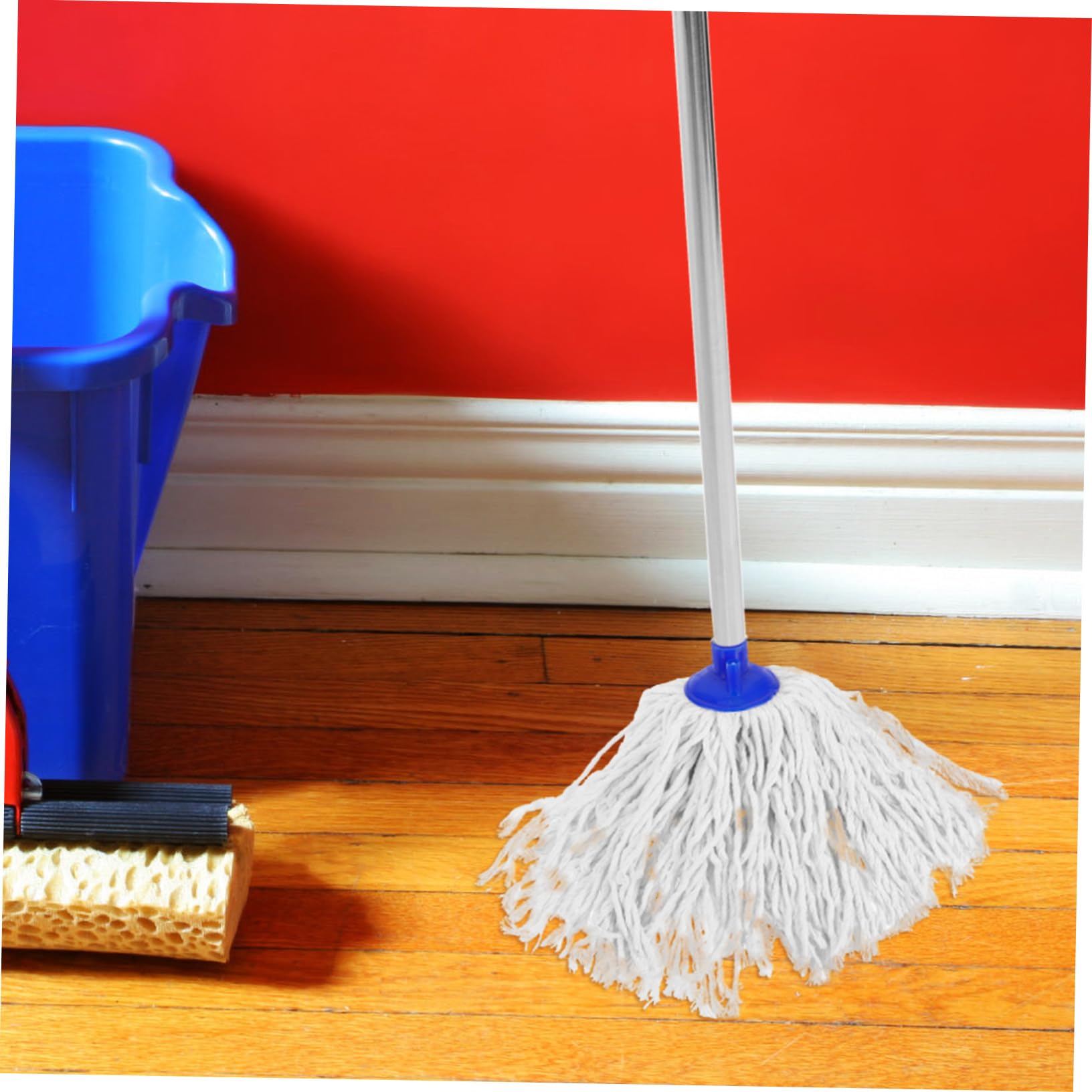 Cabezal de Fregona Práctico 3 Piezas Recambio de Trapeador de Algodón Absorbente Rápido para Limpieza del Hogar Suelos Madera Cerámica Linóleo