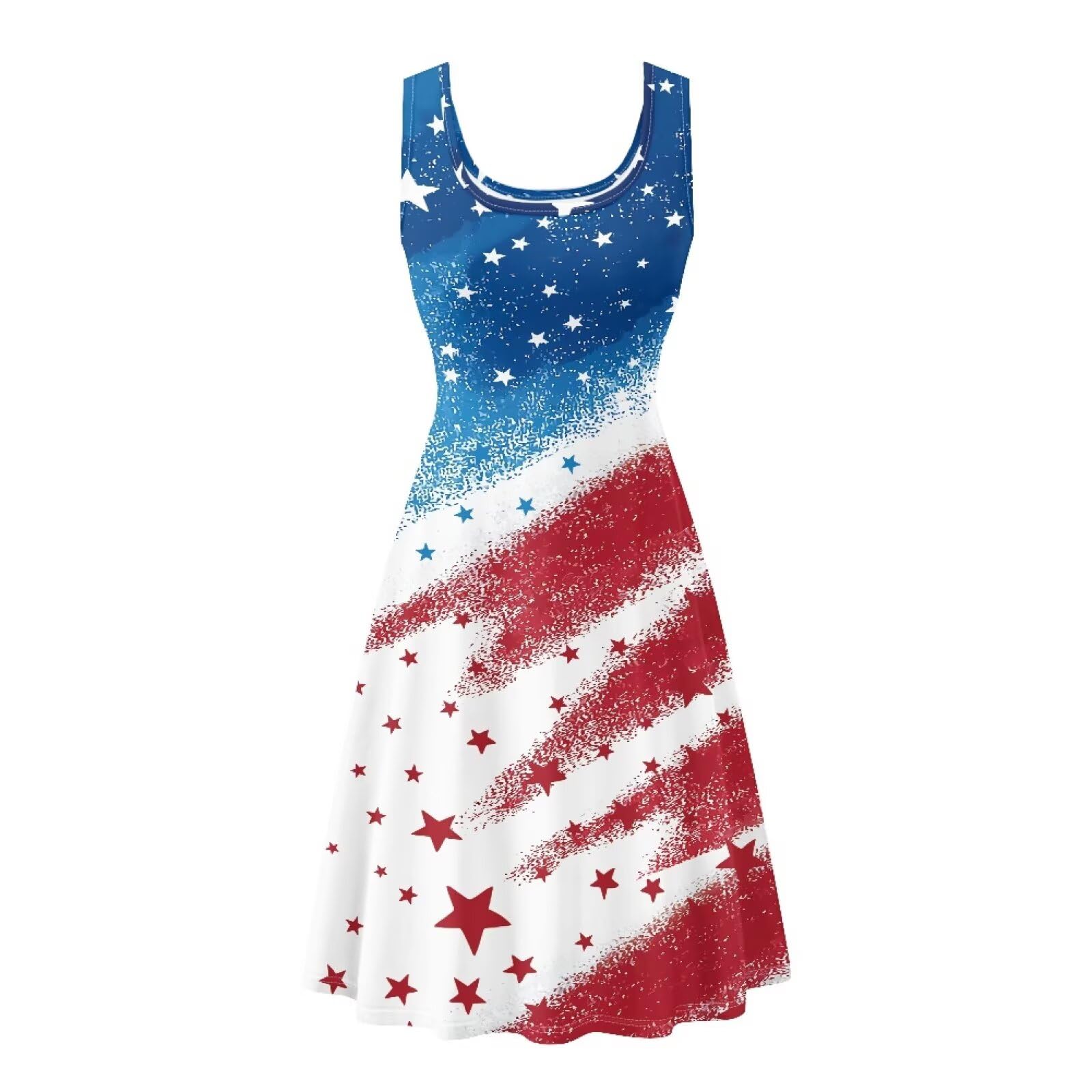 Dreaweet Casual Sleeveless Dresses for Women Girls, Round Neck Tank Dresses with Pockets Summer Sundress Size XS-4XL
