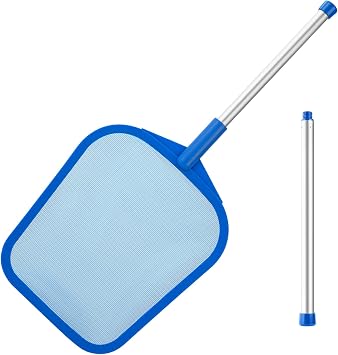 Pool Skimmer Net, 26" Aluminum Pole, Ultra Fine Mesh for Leaves & Debris | Ultra Fine Mesh for Tiny Debris, Durable Aluminum Pole, Lightweight & Easy to Handle, Fits Standard Pool Poles