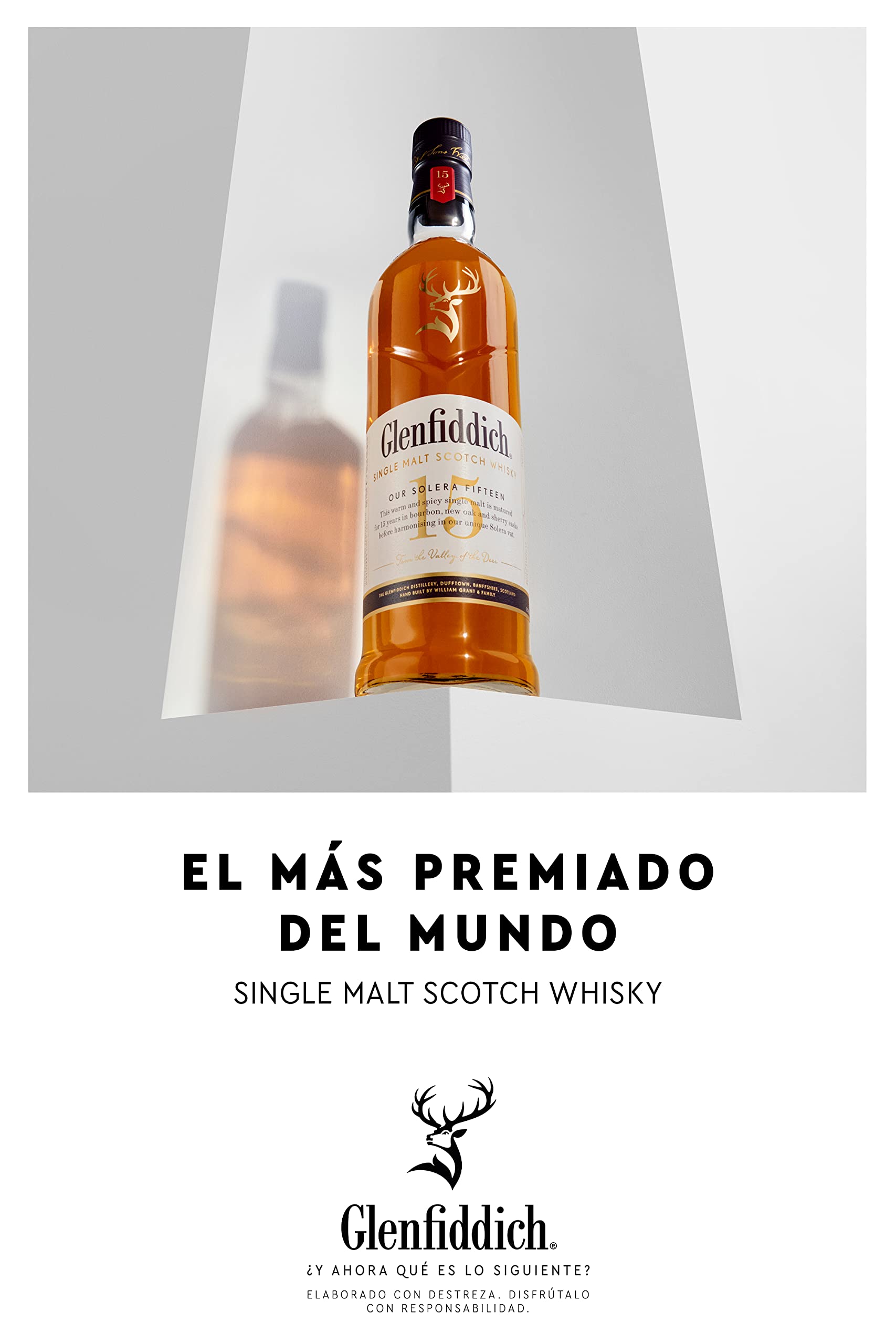 Glenfiddich 15 años Whisky escocés de malta, 70cl