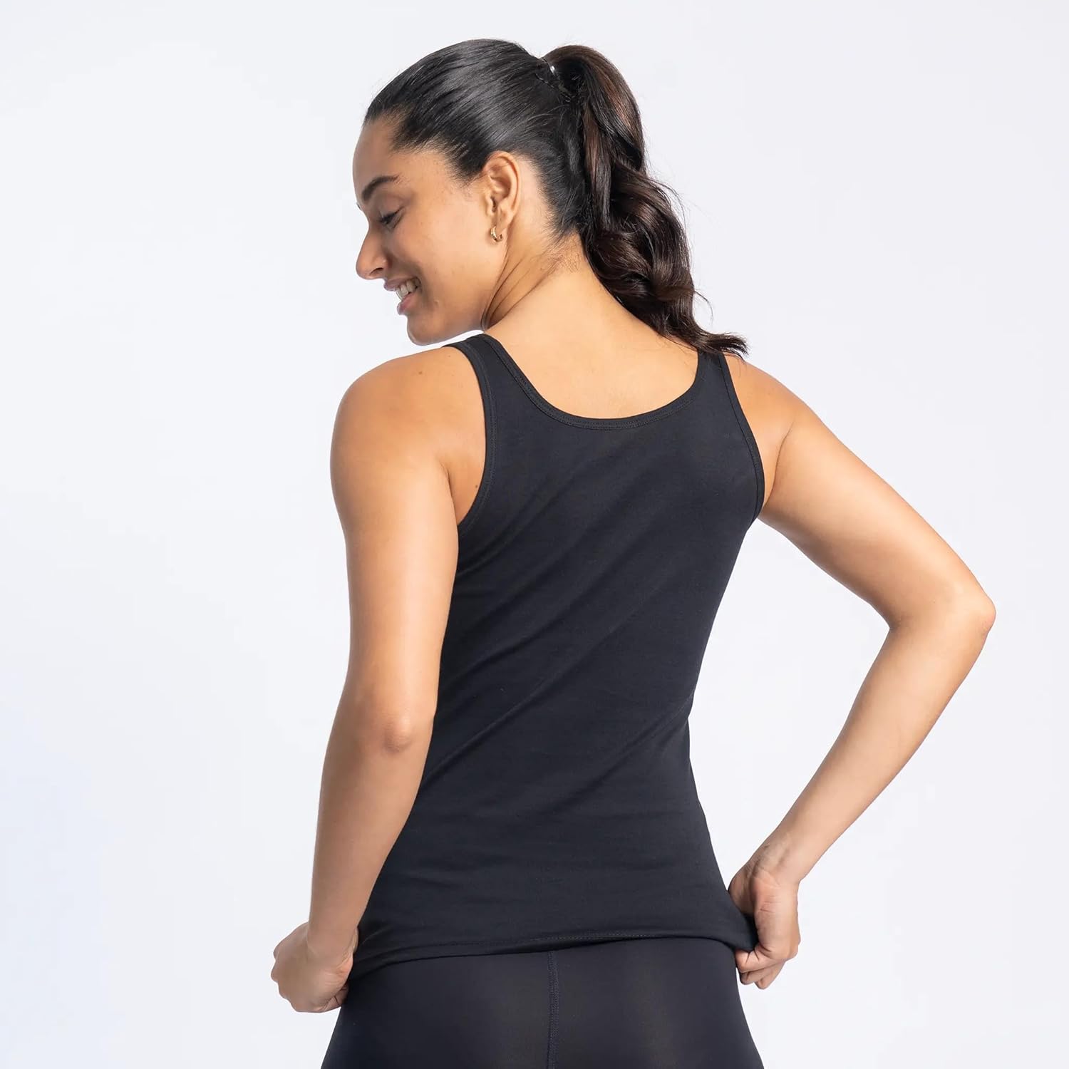 ayaecofashion Women's Organic Pima Cotton Tank Top | Natural Blue/XS - Image 4