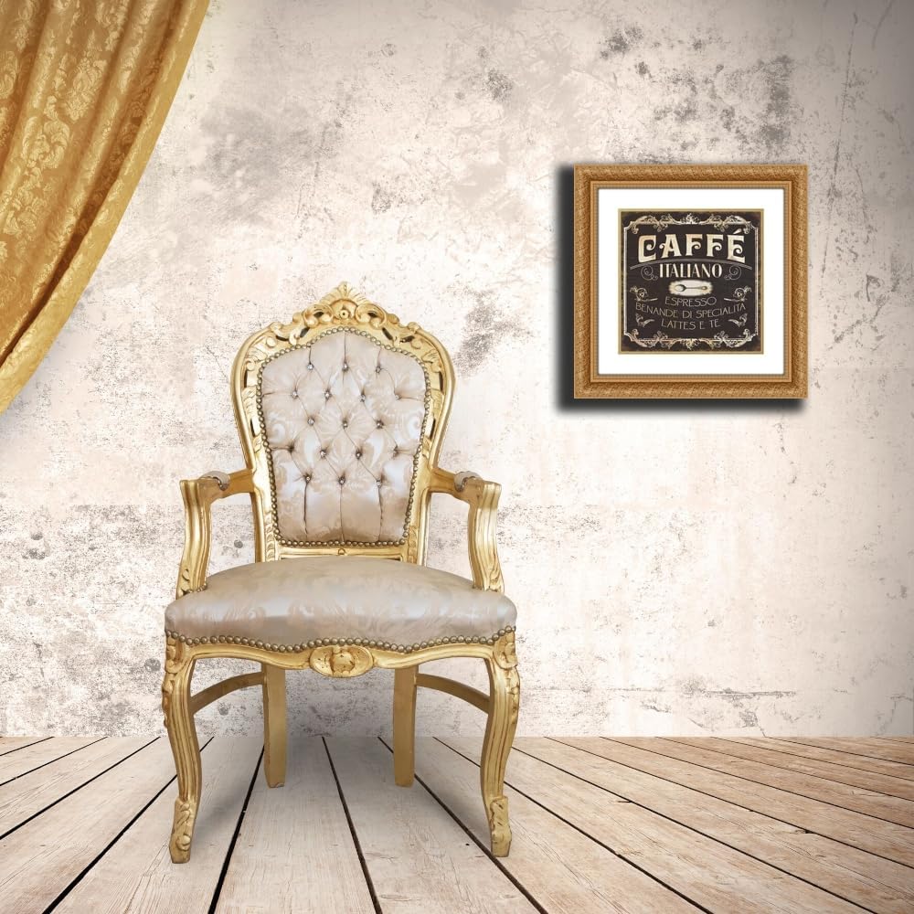 ArtDirect Italian Cuisine II Custom Framed Art Print Giclee Print or Canvas Options with Various Sizes and Customization by Pela Studio