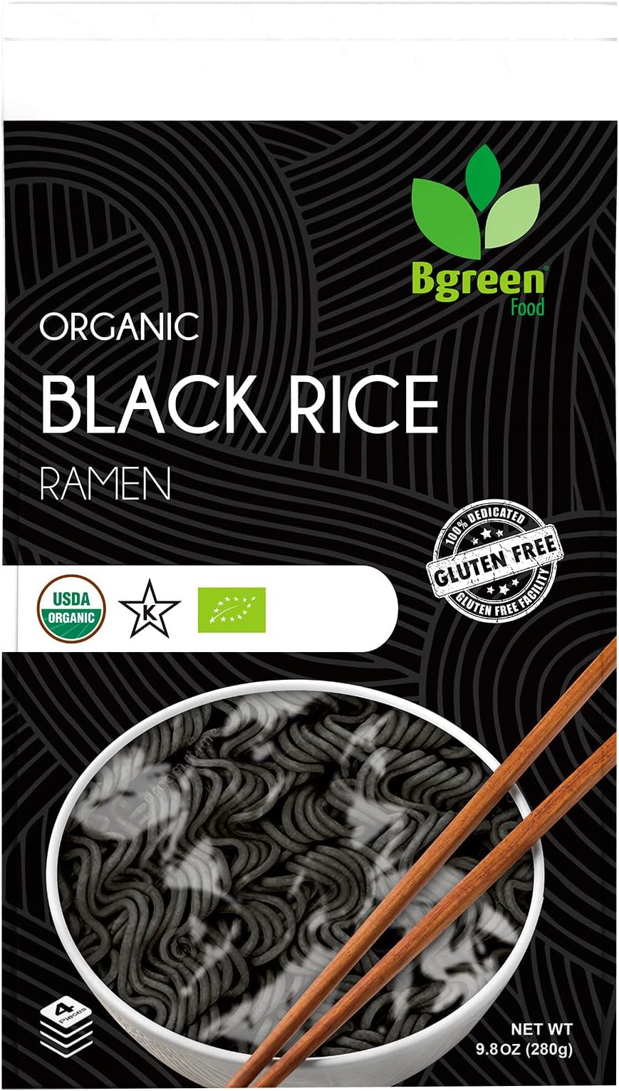 Big Green Organic Food- Organic Black Rice Ramen, Gluten-Free, Non-GMO, Vegan, Kosher (1)