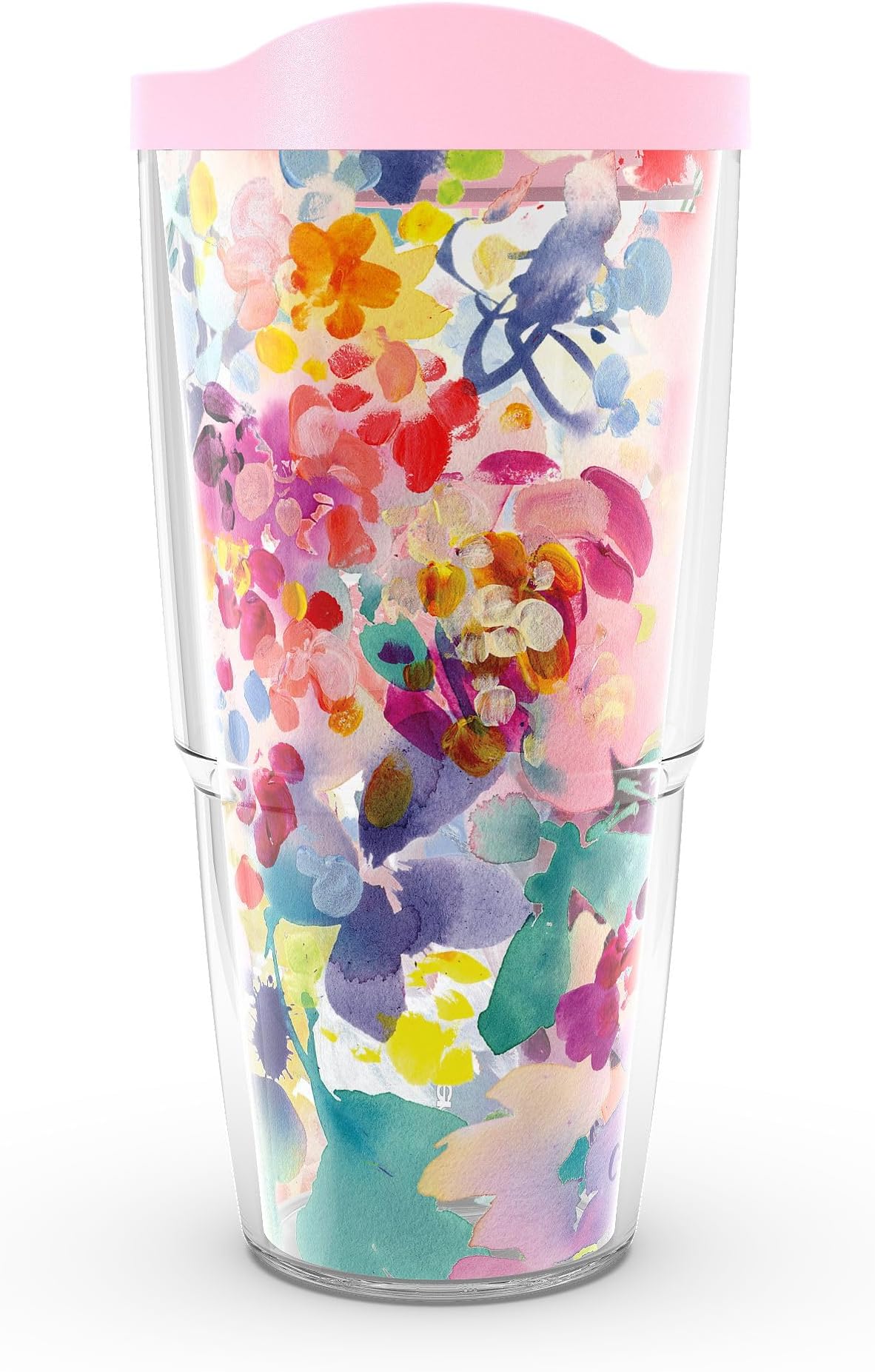 CreativeIngrid Aura Made in USA Double Walled Insulated Tumbler Travel Cup Keeps Drinks Cold & Hot, 24oz, Classic