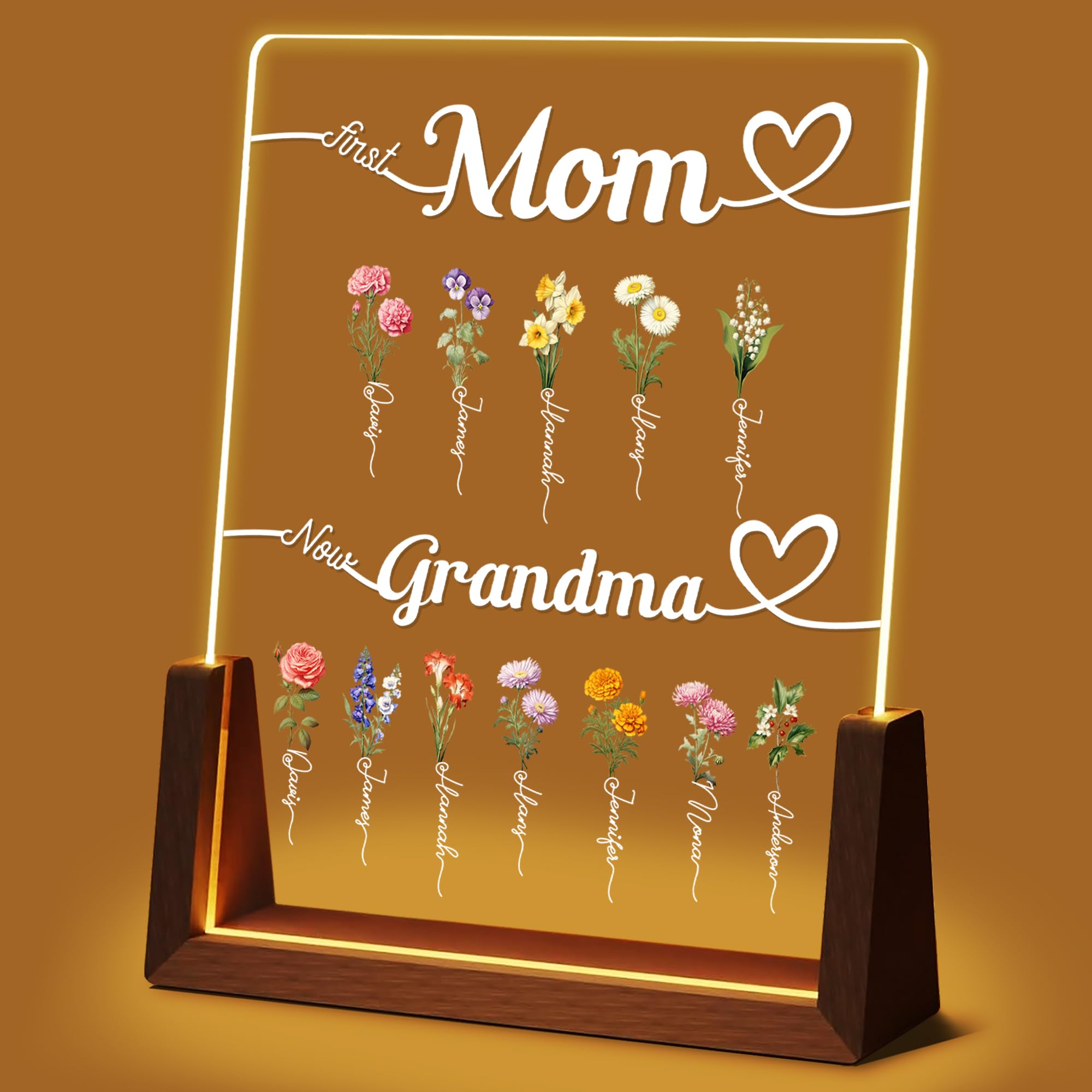 Amazon.com: Idiyfun Personalized Mothers Day Gifts for Grandma Mom from ...