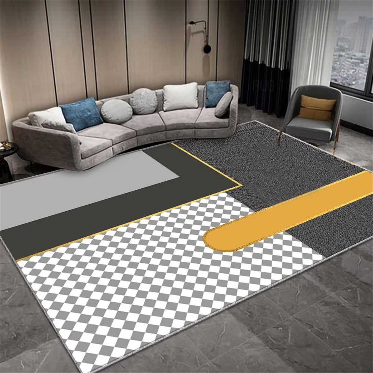 Tapis de porte et descente de lit demi-cercle tapis chambre adulte et enfant 90x150