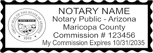 Miniatura 3 de Hubco Impresora 40 Sello notario autoentintado - Arizona (caja roja)