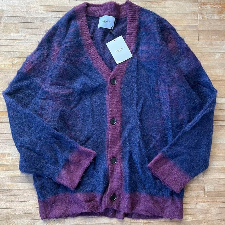 【新品】APOCRYPHAアポクリファ　カーディガン　モヘア　M パープル Amazon.co.jp: APOCRYPHAアポクリファ カーディガン モヘア M