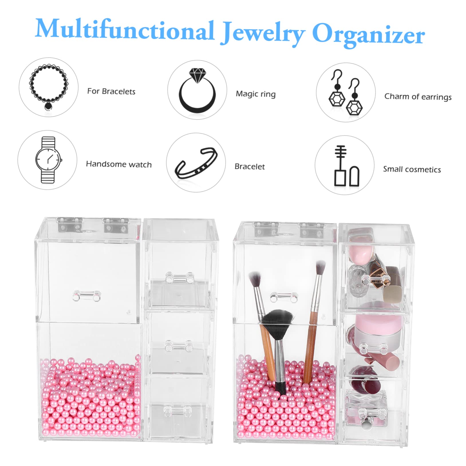 Healeved Boîte De Rangement De Pinceaux De Maquillage Voyage Maquillage Porte-Pinceau De Voyage Tasse Pinceau De Maquillage Tasse Rehausseur De Cheveux Pad Portable Organisateur De