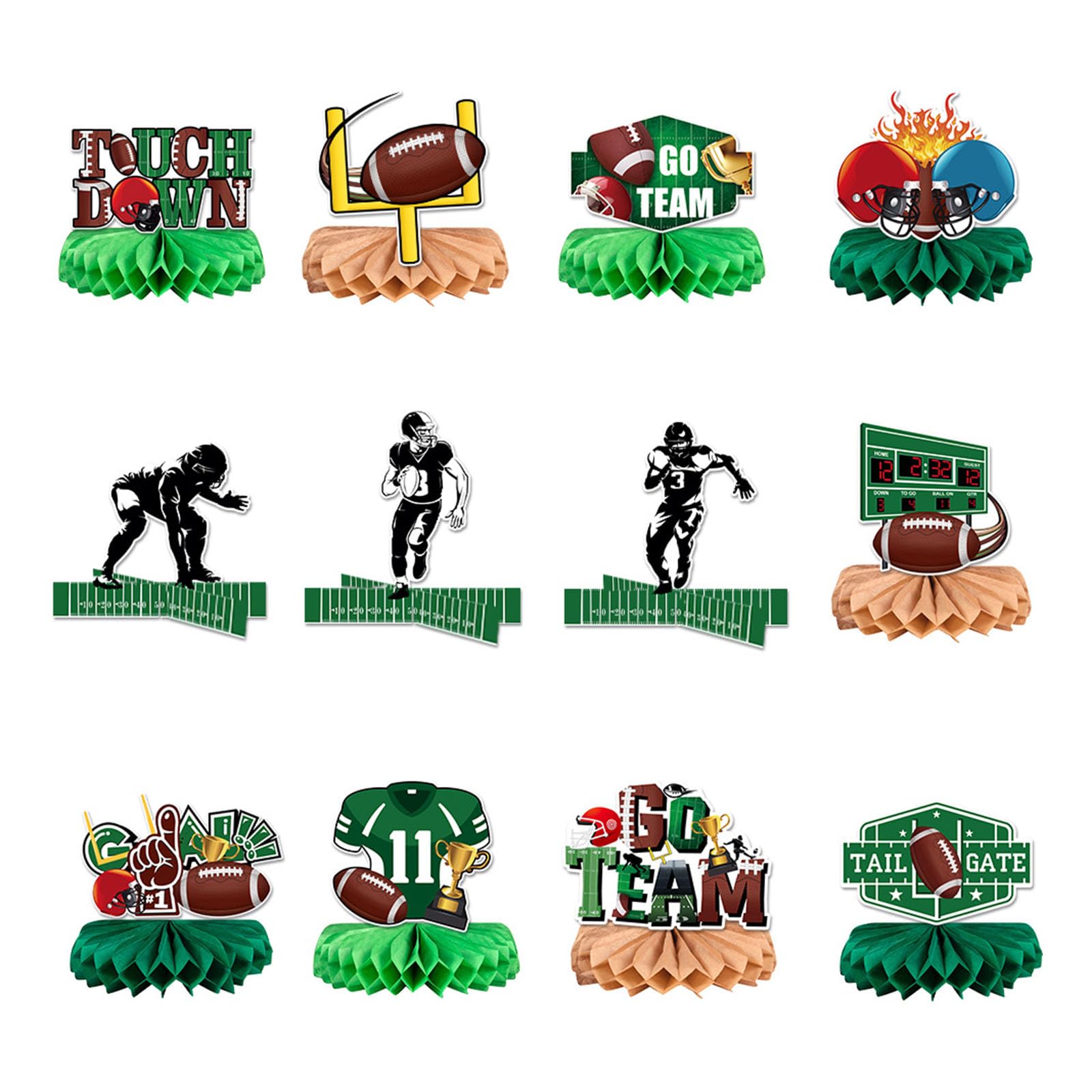 Tsophreniq 9pcs Sturdy Paper Ornament Multifunctional Football Game Decors Perfect for Any Celebration Football Game Decorations