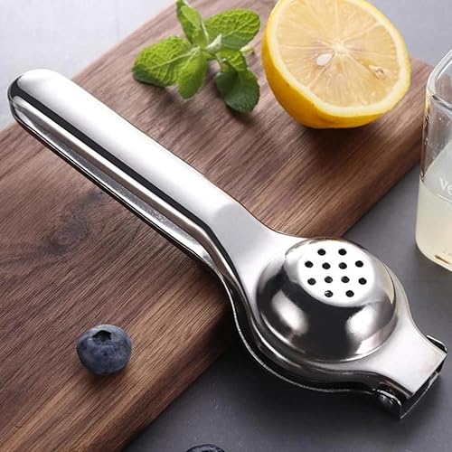 Exprimidor manual de limón, exprimidor de limón de alta resistencia de acero inoxidable con mango ergonómico largo para restaurante, cocina, limón,
