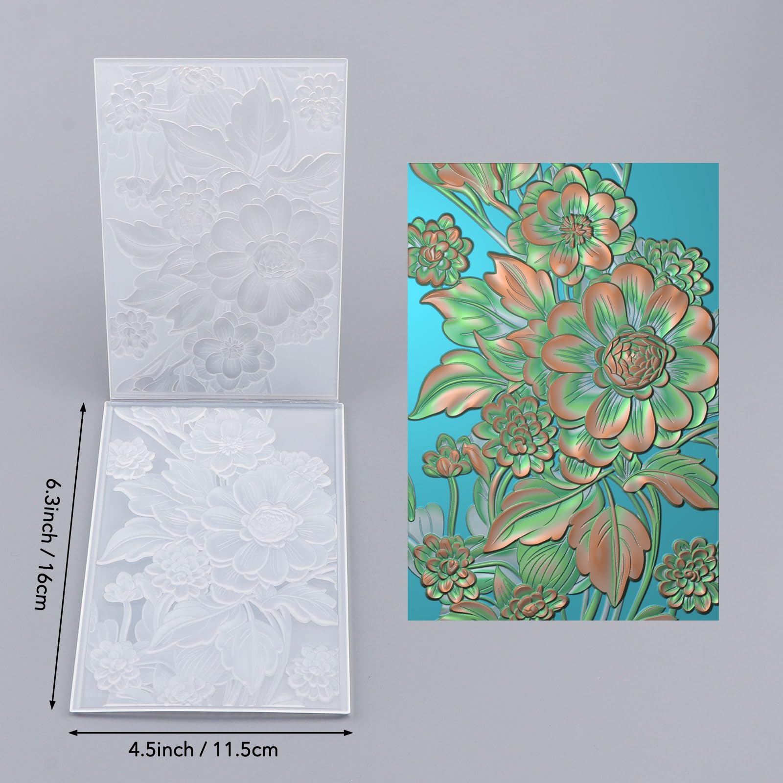 BAOFALI 3D Embossing Folder for Card Making Texture Fades Blossom Bloom Floral Plastic Embossing Folder Template for DIY Scrapbooking Paper Card Making Paper Card Embossing Stencil