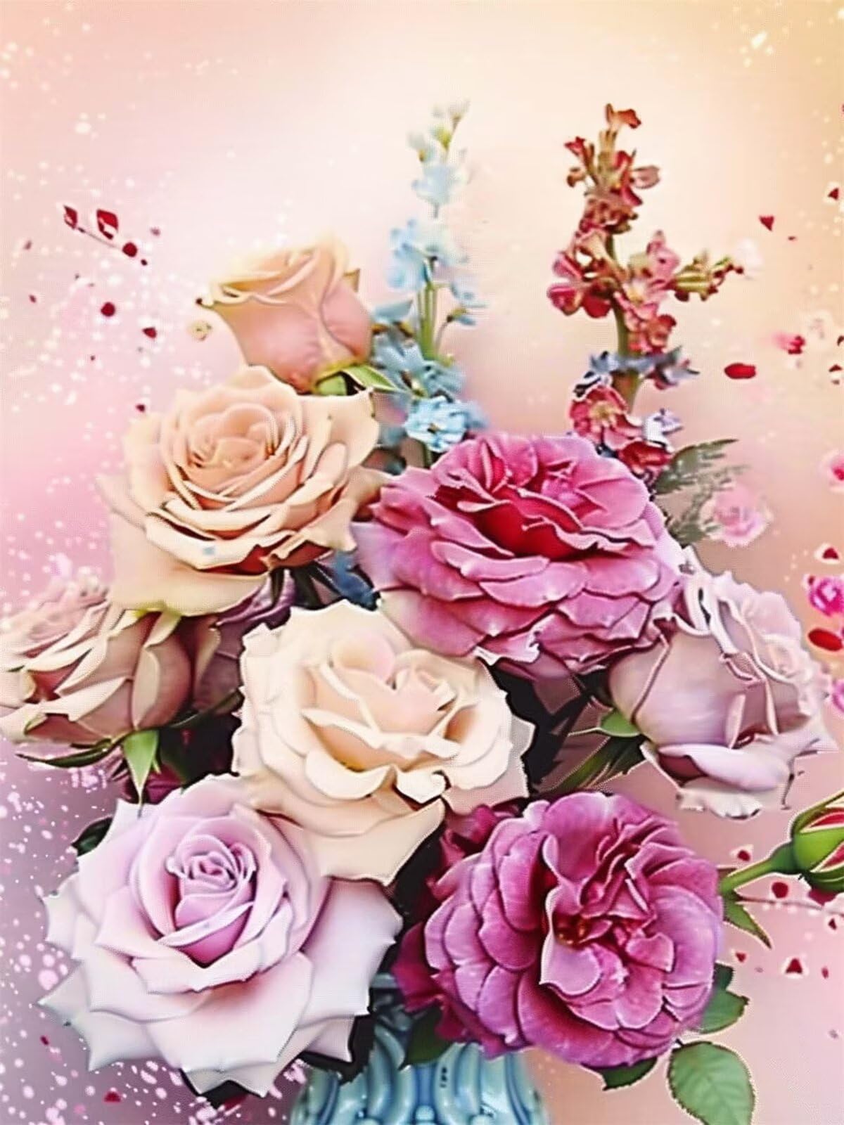 Amazon | ダイヤモンドアート 薔薇 5D ダイヤモンドアート キット
