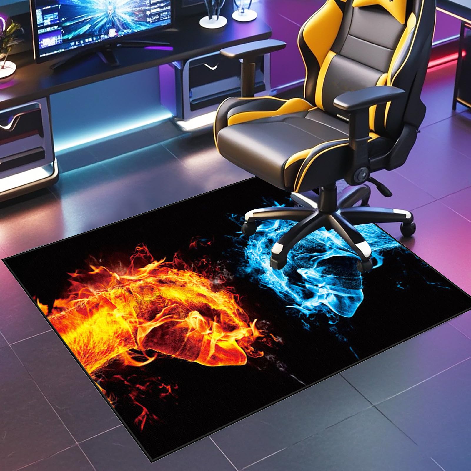 Heavy Duty Office Chair Mats for Carpeted and Hardwood Floor | Computer Gaming Chair Mat | Carpet Protector Chair Mat for Home and Office 70 x 100 cm | Floor Mat for Office Chair Anti-skidding โ image 1