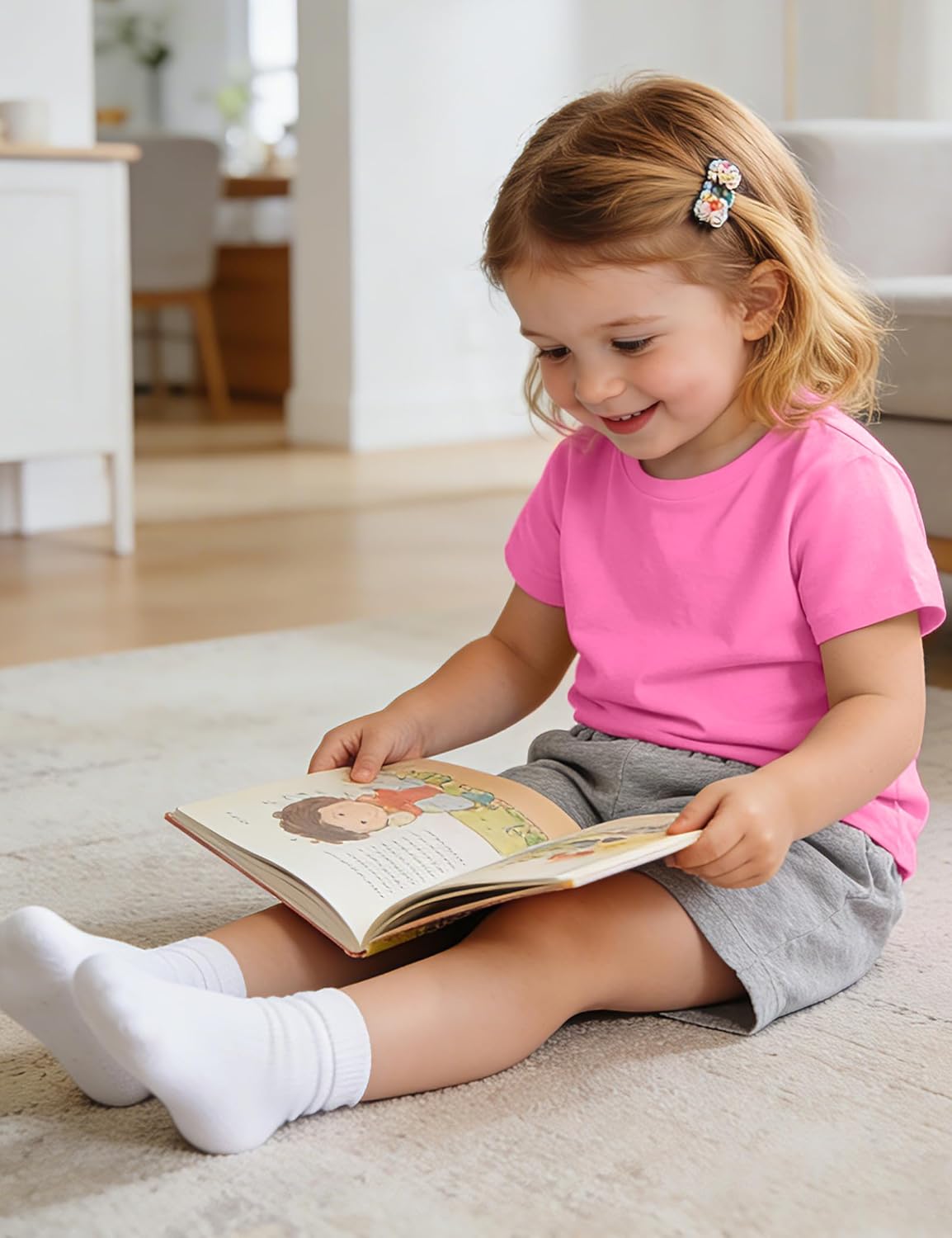 3 Pack Baby Girls Short Sleeve T-Shirts Infant Soft Cotton Tee Toddler Girl Clothes Size 18M-5T - Image 4